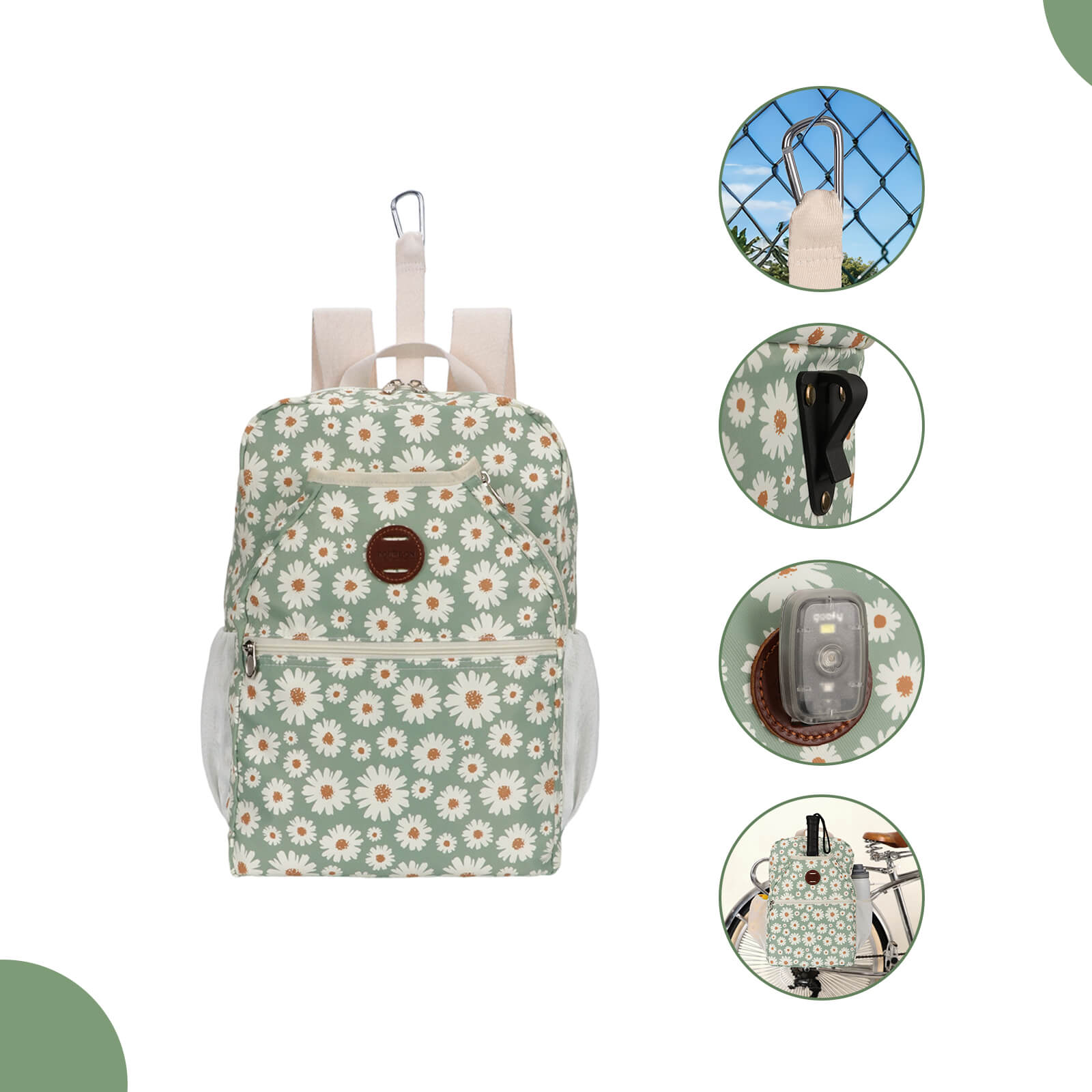 TOURBON Pickleball Paddle Backpack Clip-on Bike Pannier Rear Rack