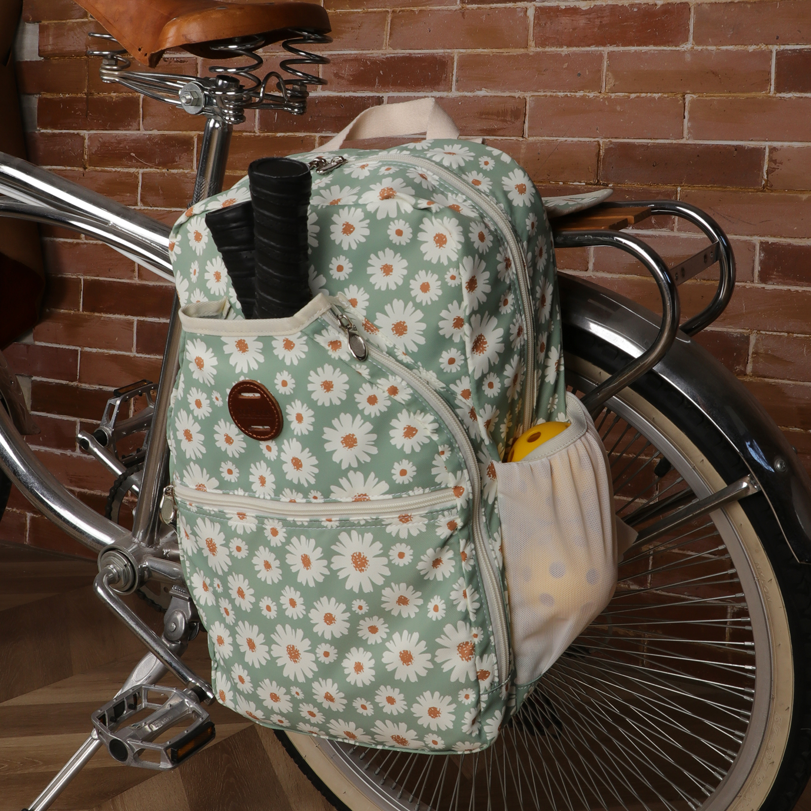 TOURBON Pickleball Paddle Backpack Clip-on Bike Pannier Rear Rack