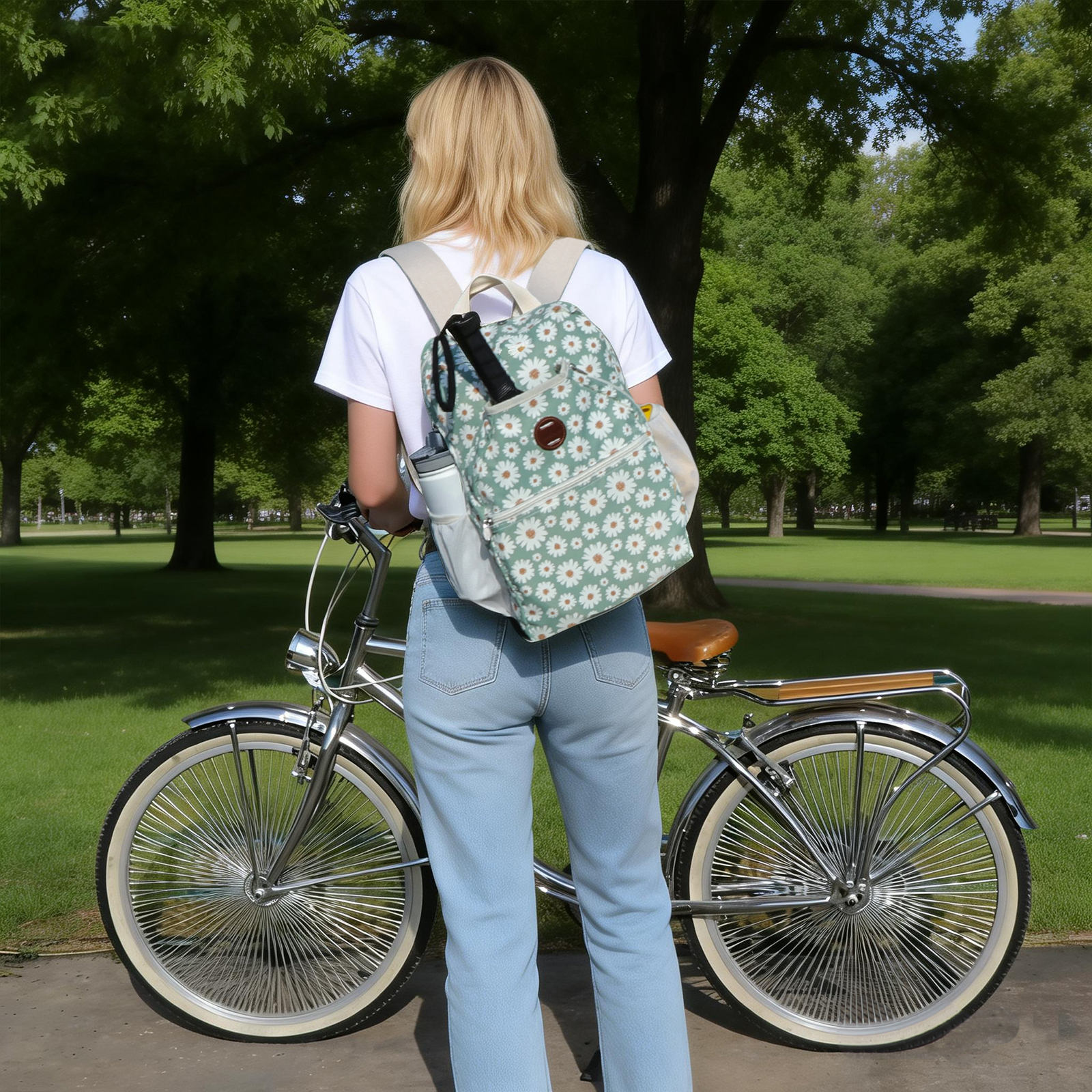 TOURBON Pickleball Paddle Backpack Clip-on Bike Pannier Rear Rack