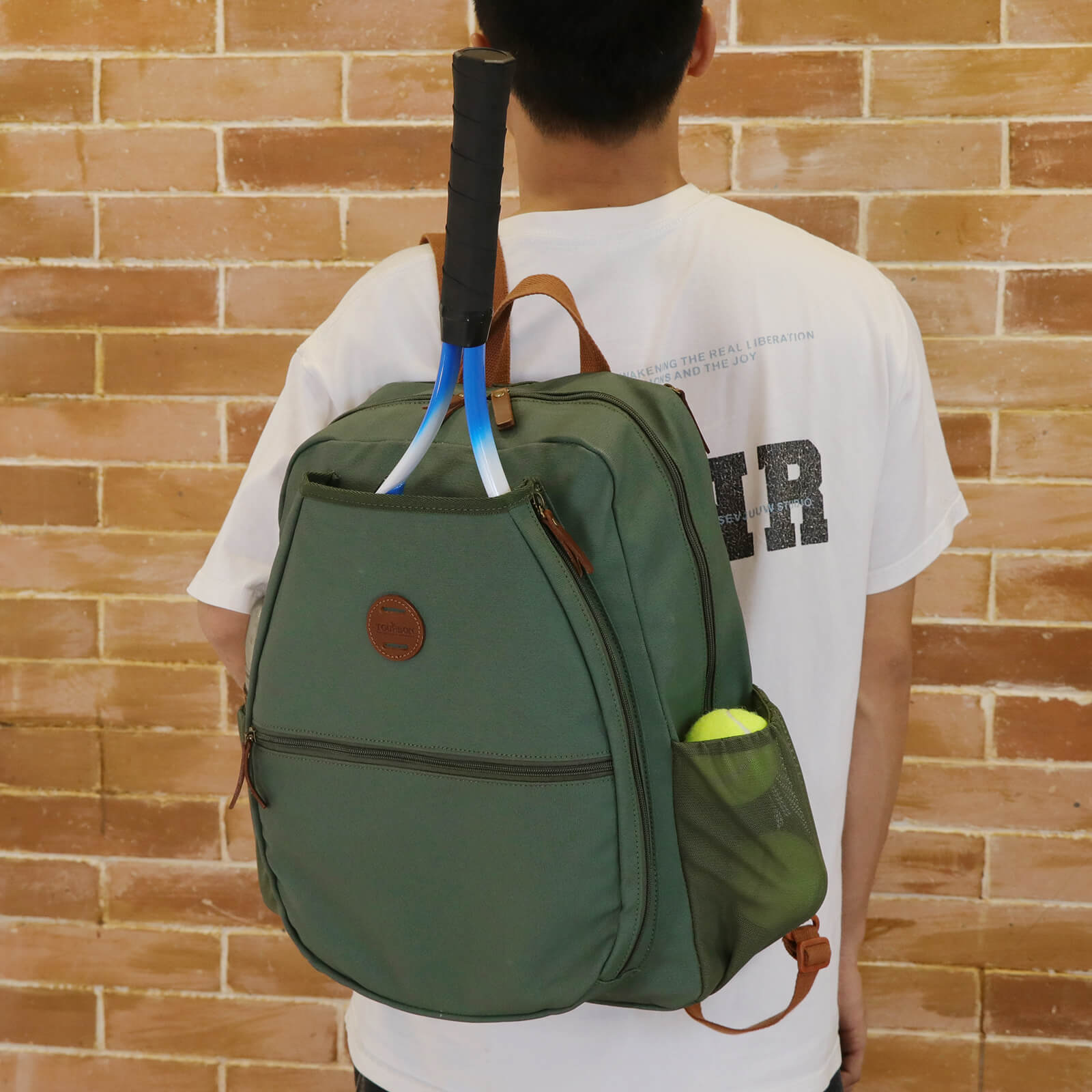 TOURBON Tennis Backpack Clip-on Bike Pannier Rear Rack