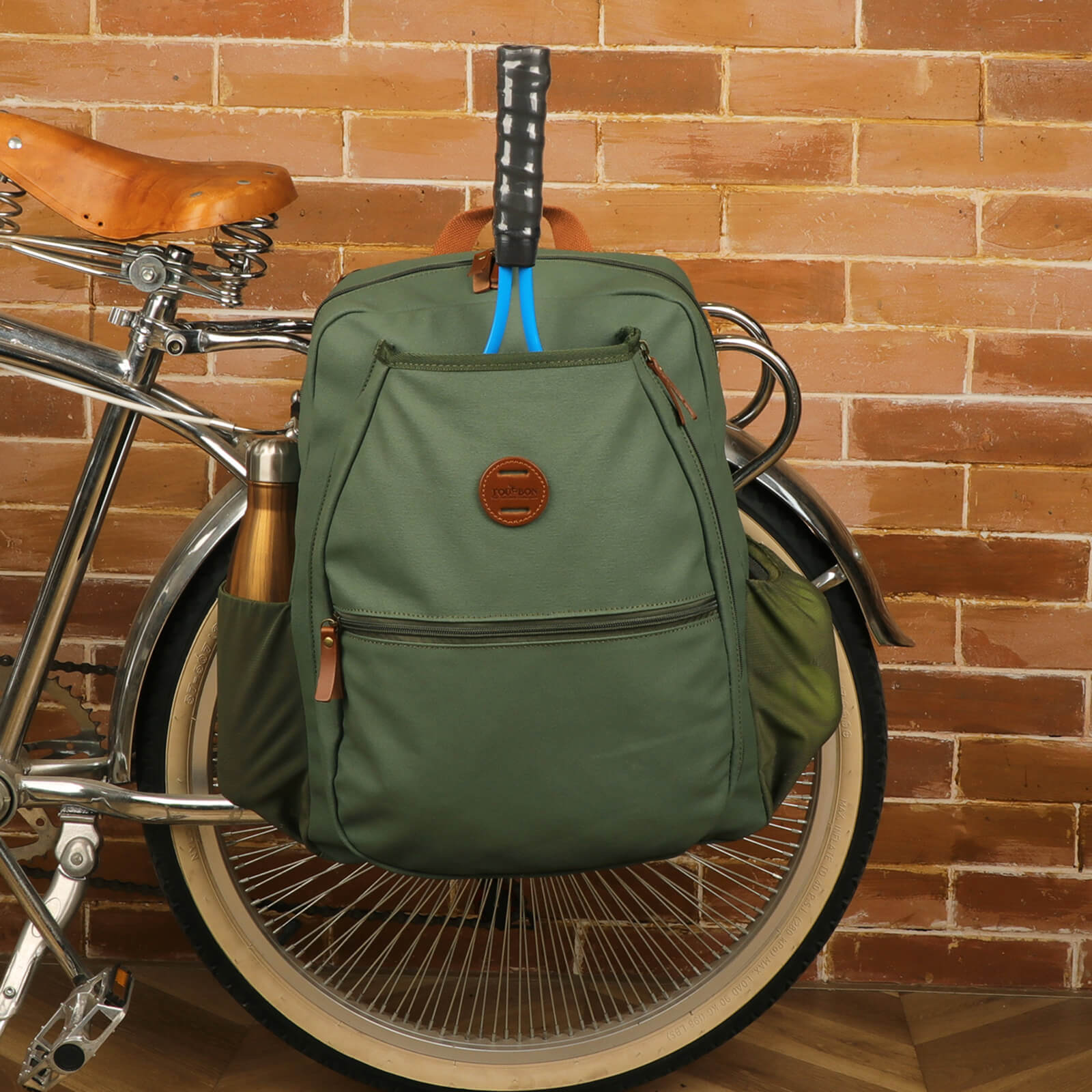 TOURBON Tennis Backpack Clip-on Bike Pannier Rear Rack