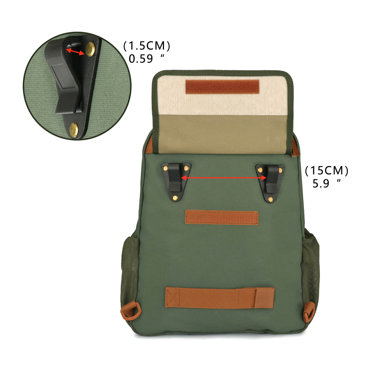 TOURBON Tennis Backpack Clip-on Bike Pannier Rear Rack