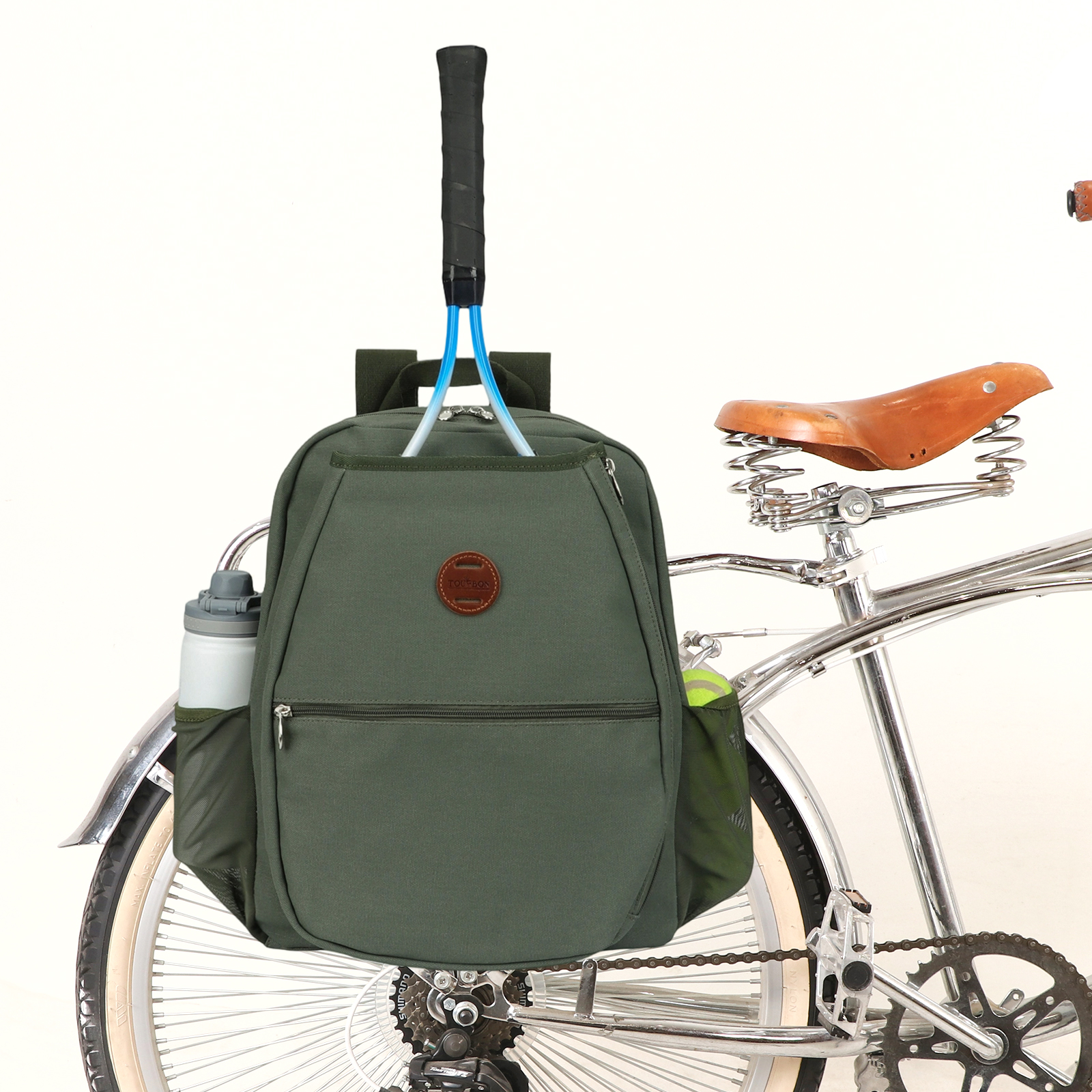 TOURBON Tennis Backpack Clip-on Bike Pannier Rear Rack