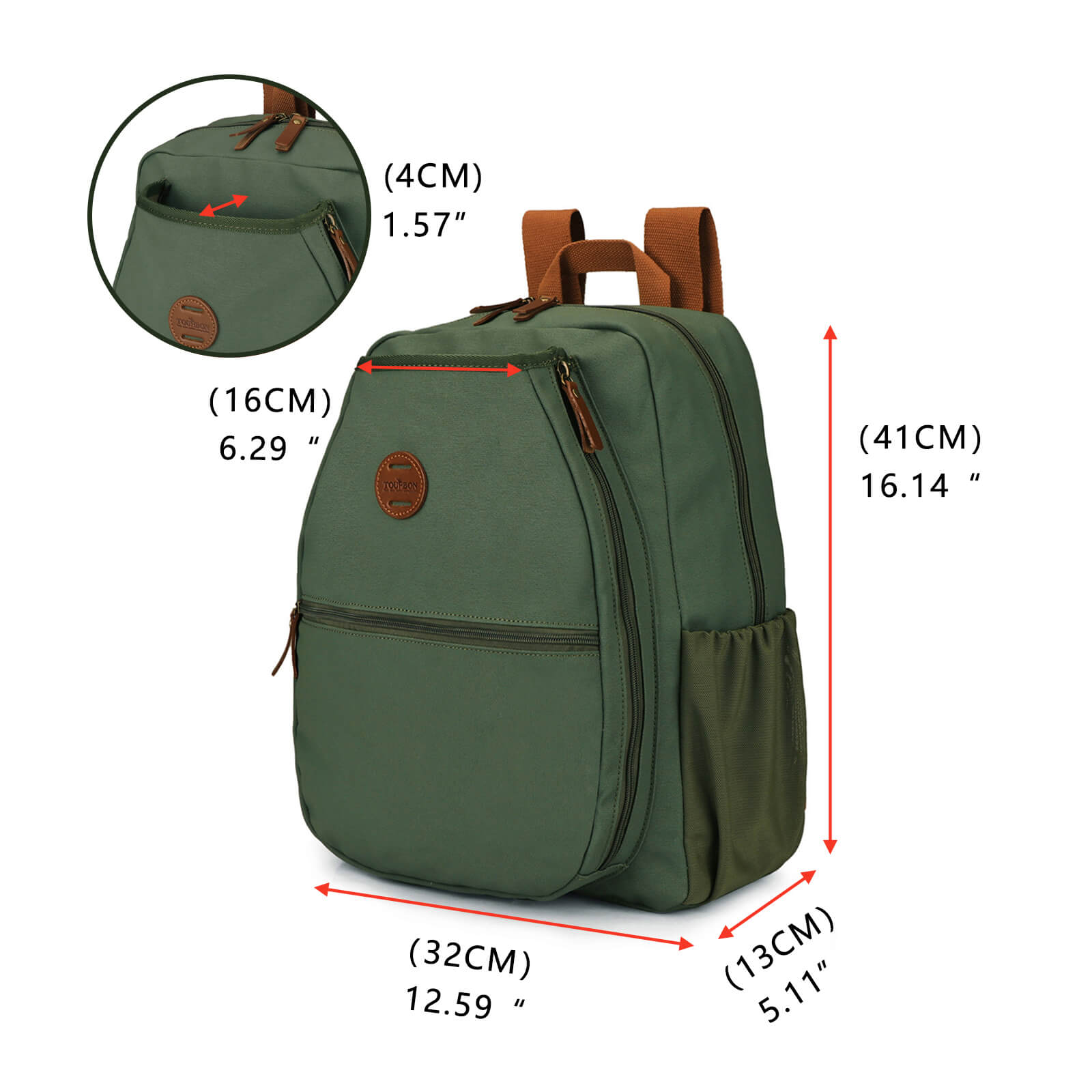 TOURBON Tennis Backpack Clip-on Bike Pannier Rear Rack