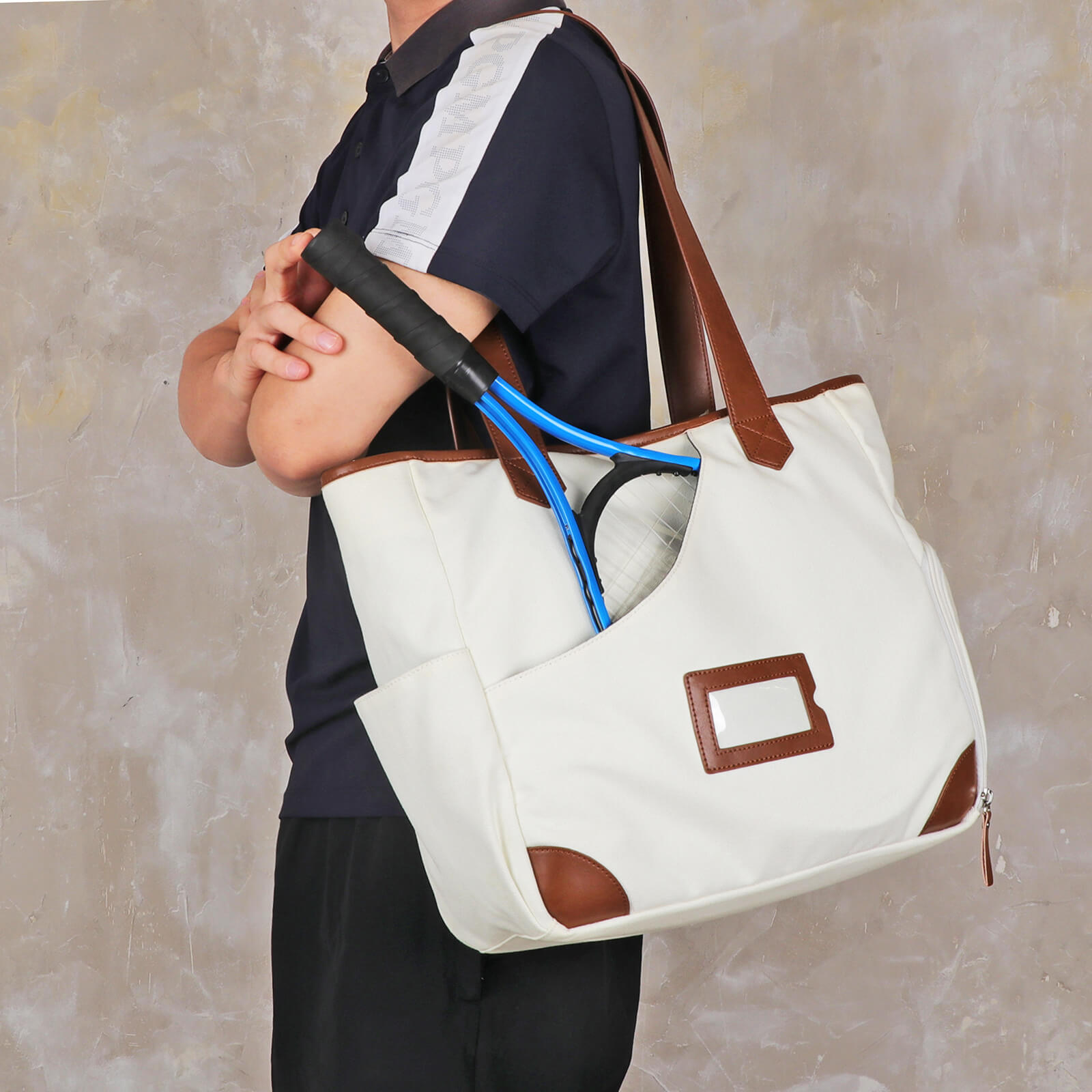 TOURBON Pickleball Tote Bag for Men Women with Shoe Compartment