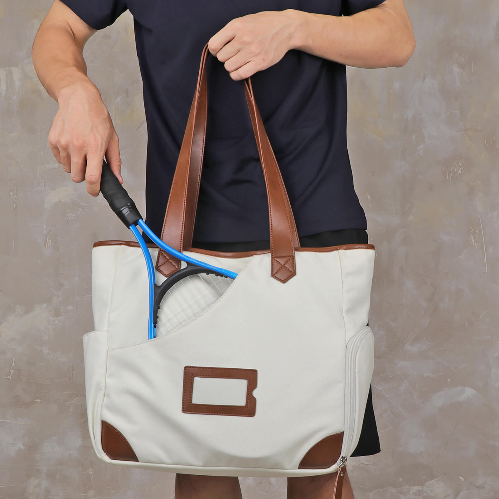 TOURBON Pickleball Tote Bag for Men Women with Shoe Compartment