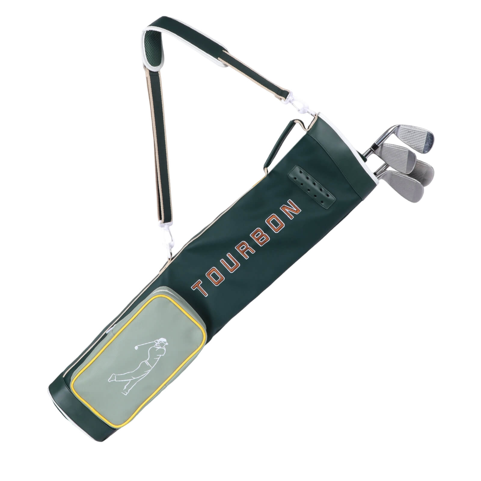 TOURBON Lightweight Golf Training Carry Bag Holds 7-9 Clubs