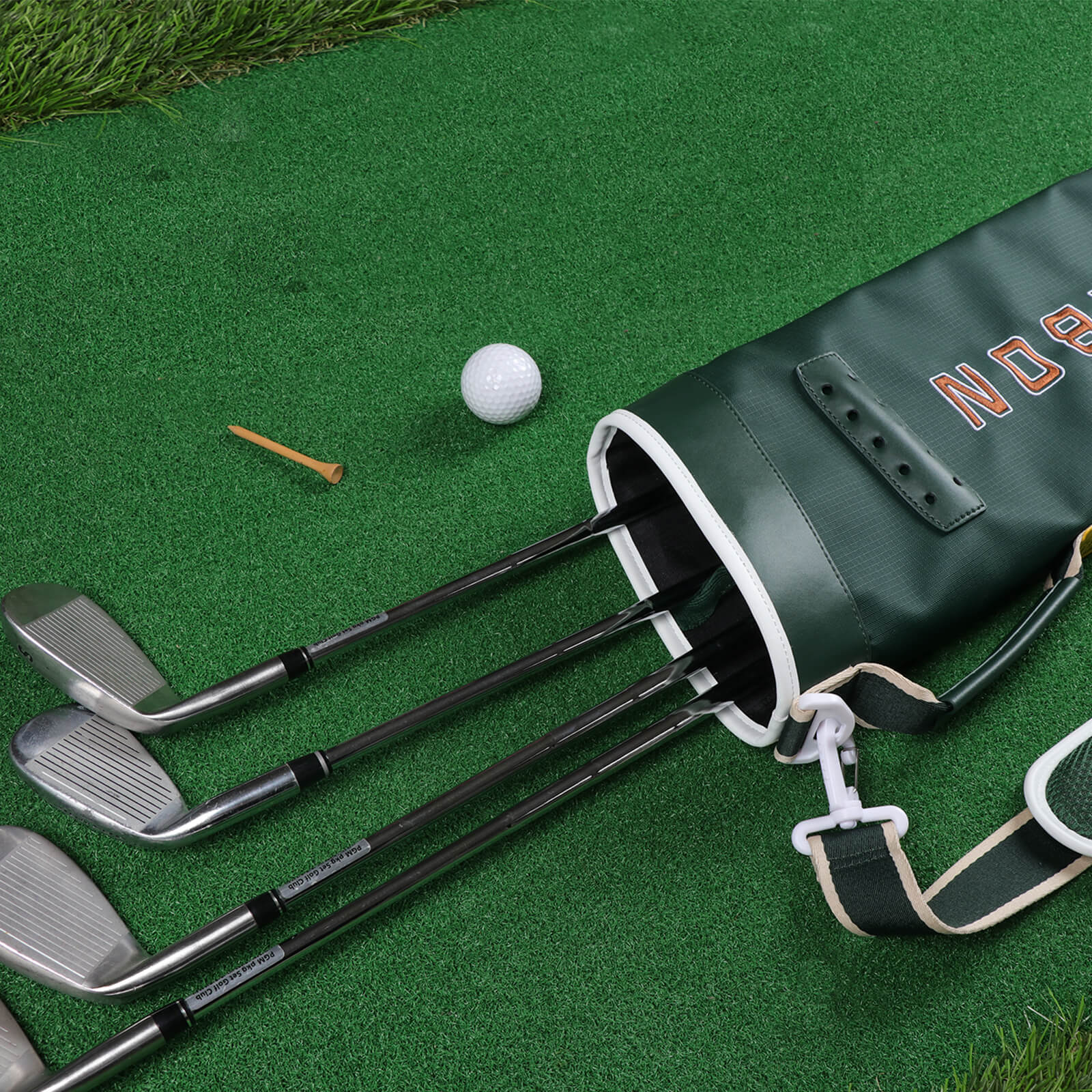 TOURBON Lightweight Golf Training Carry Bag Holds 7-9 Clubs
