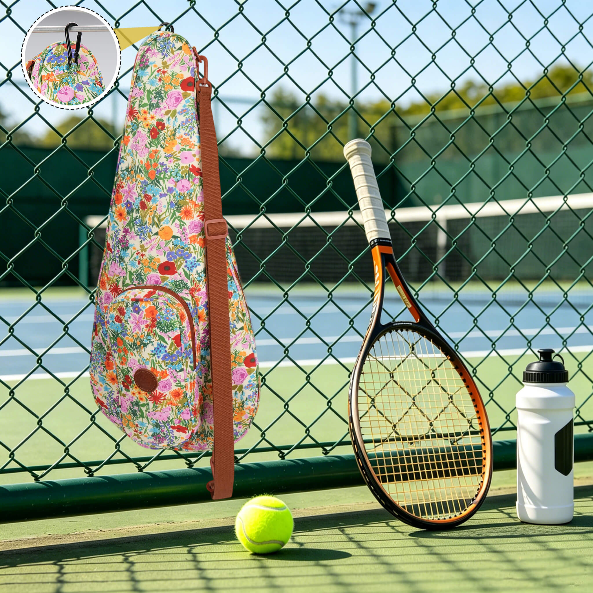 TOURBON Padded Nylon Tennis Racket Bag