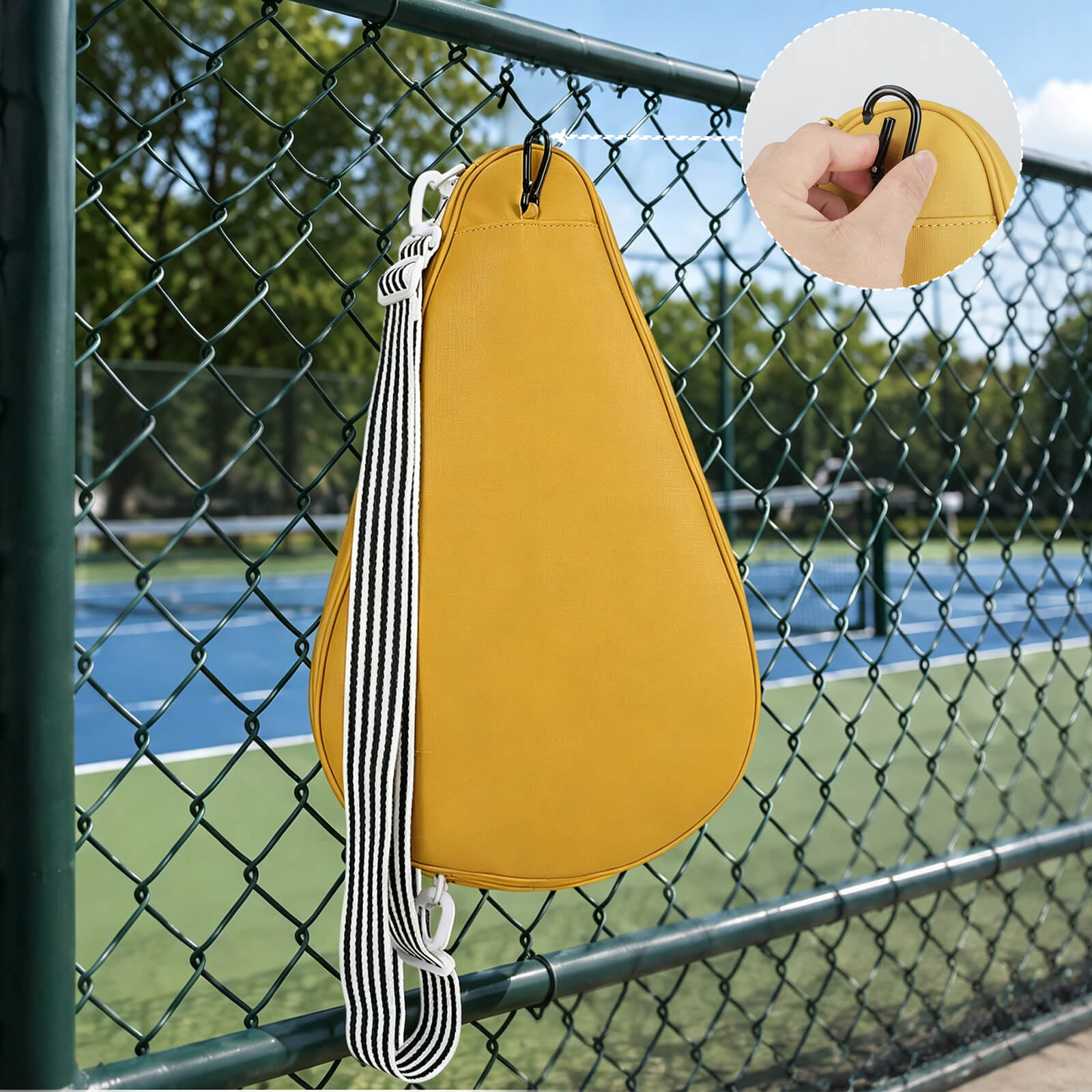 Tourbon Padel & Pickleball Racket Sling Bag with Adjustable Strap