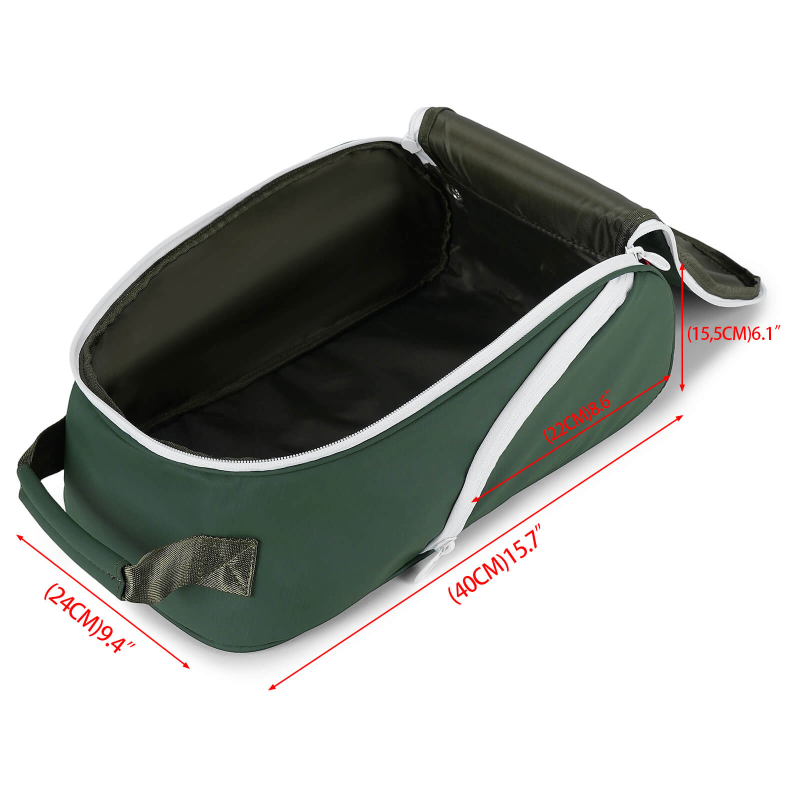 TOURBON Golf Shoe Bag with Side Pockets for Men Women