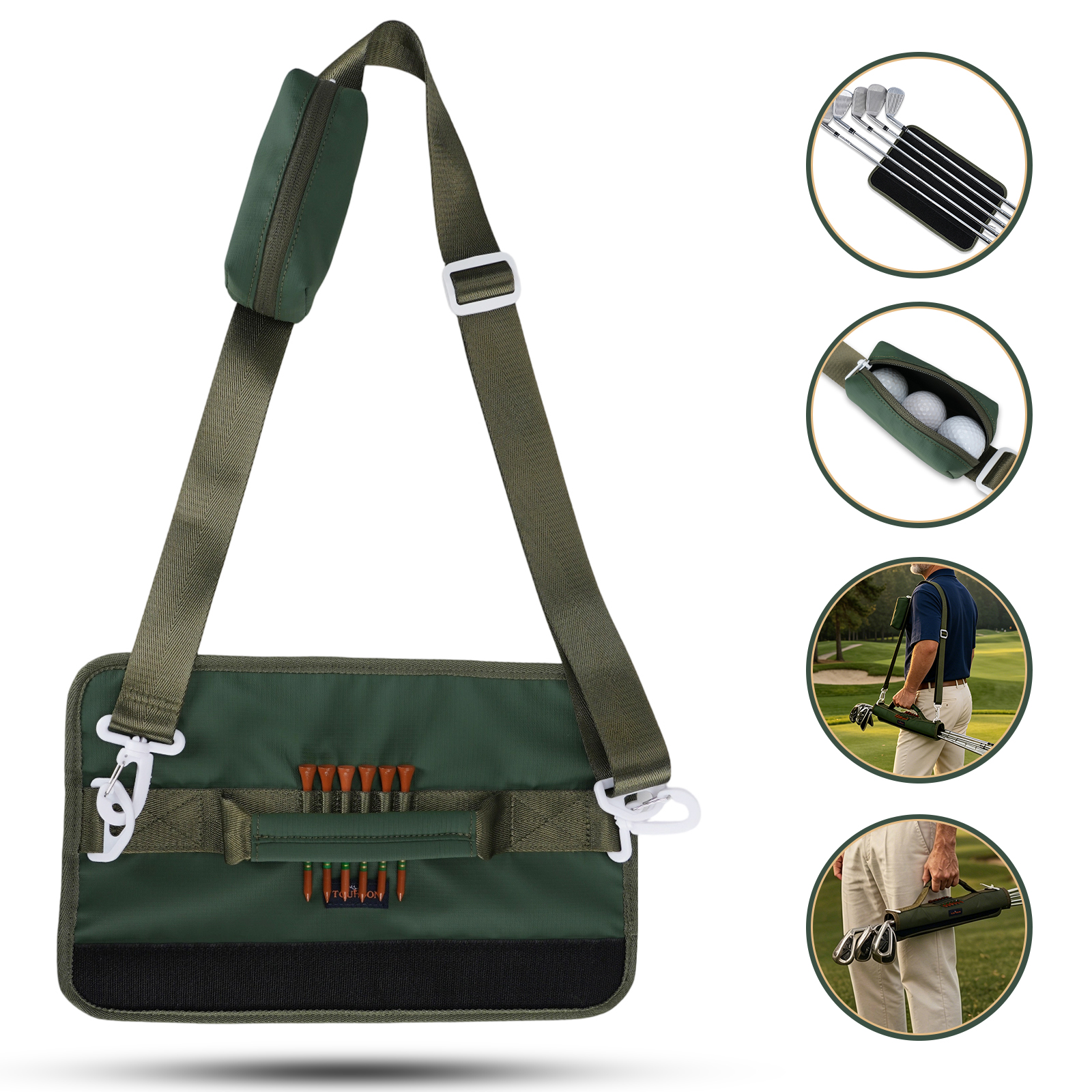 TOURBON Lightweight Golf Club Carrier Bag