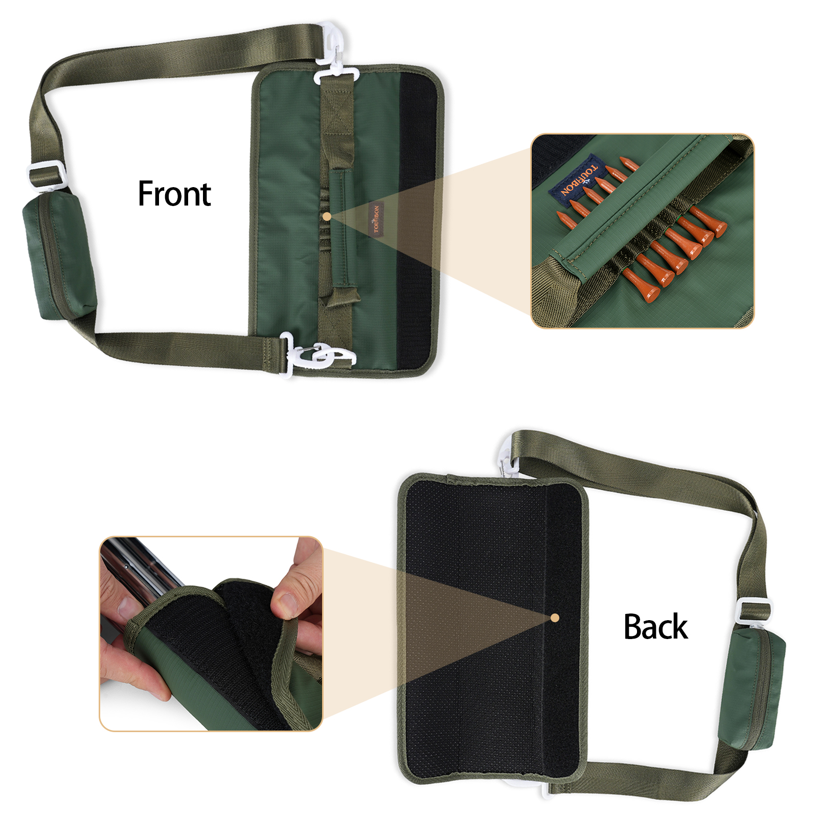 TOURBON Lightweight Golf Club Carrier Bag