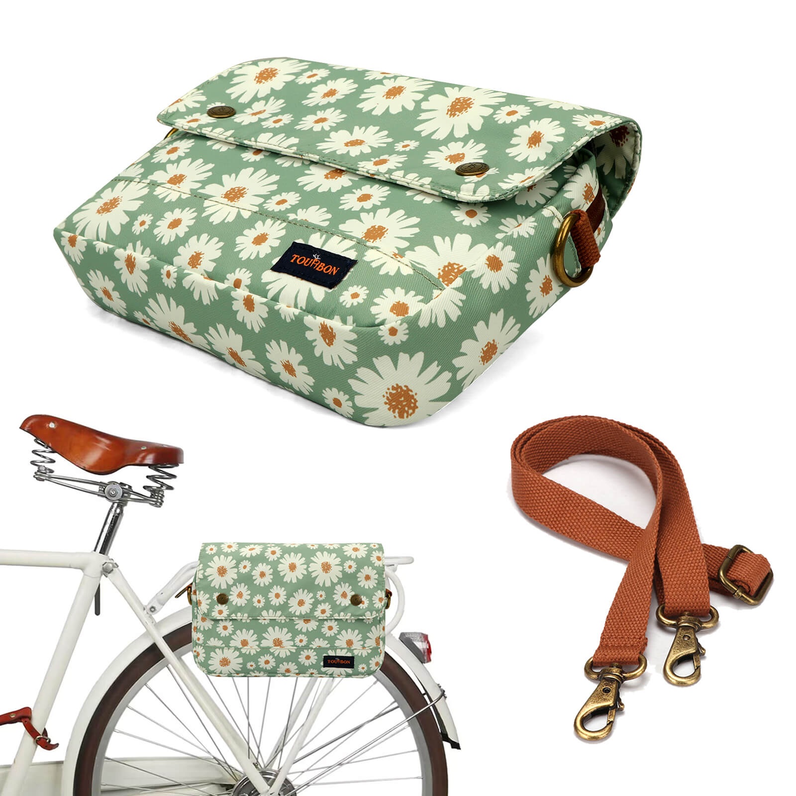 Tourbon Front Handlebar Bike Bag Cycling Frame Pouch