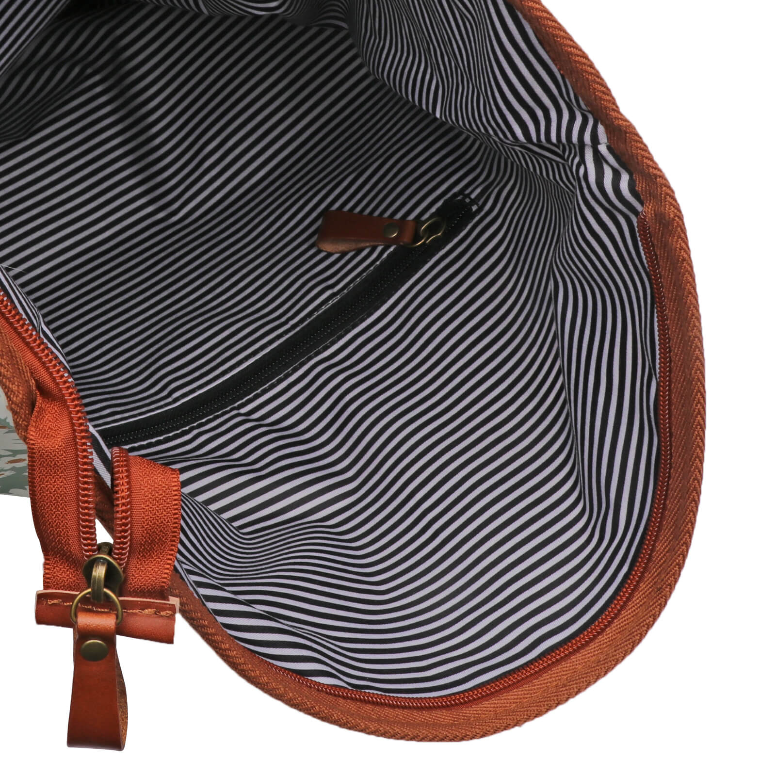 TOURBON Canvas and Leather Roll-top Clip-On Bicycle Panniers Women