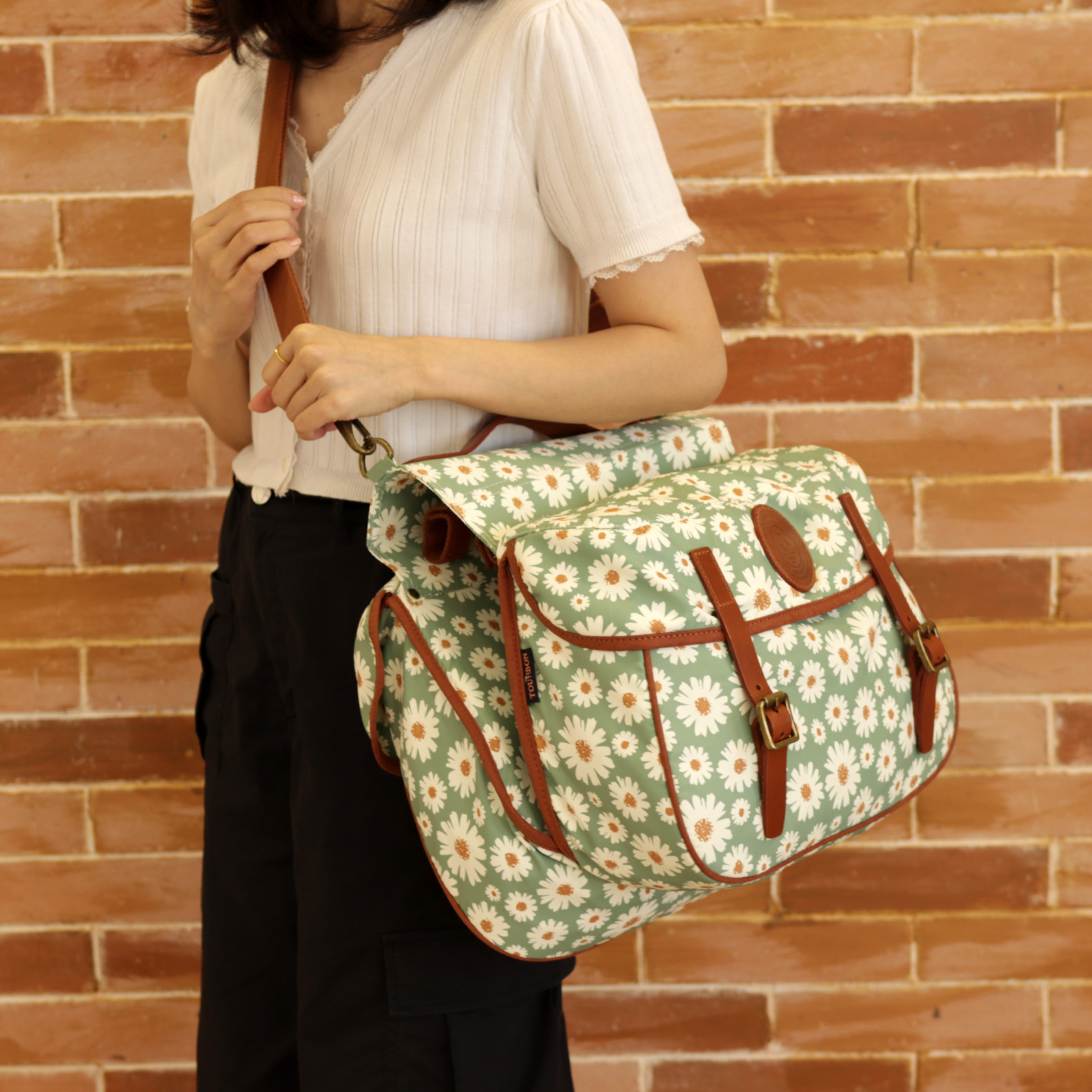 TOURBON Waterproof Canvas Bicycle Double Panniers Bag 