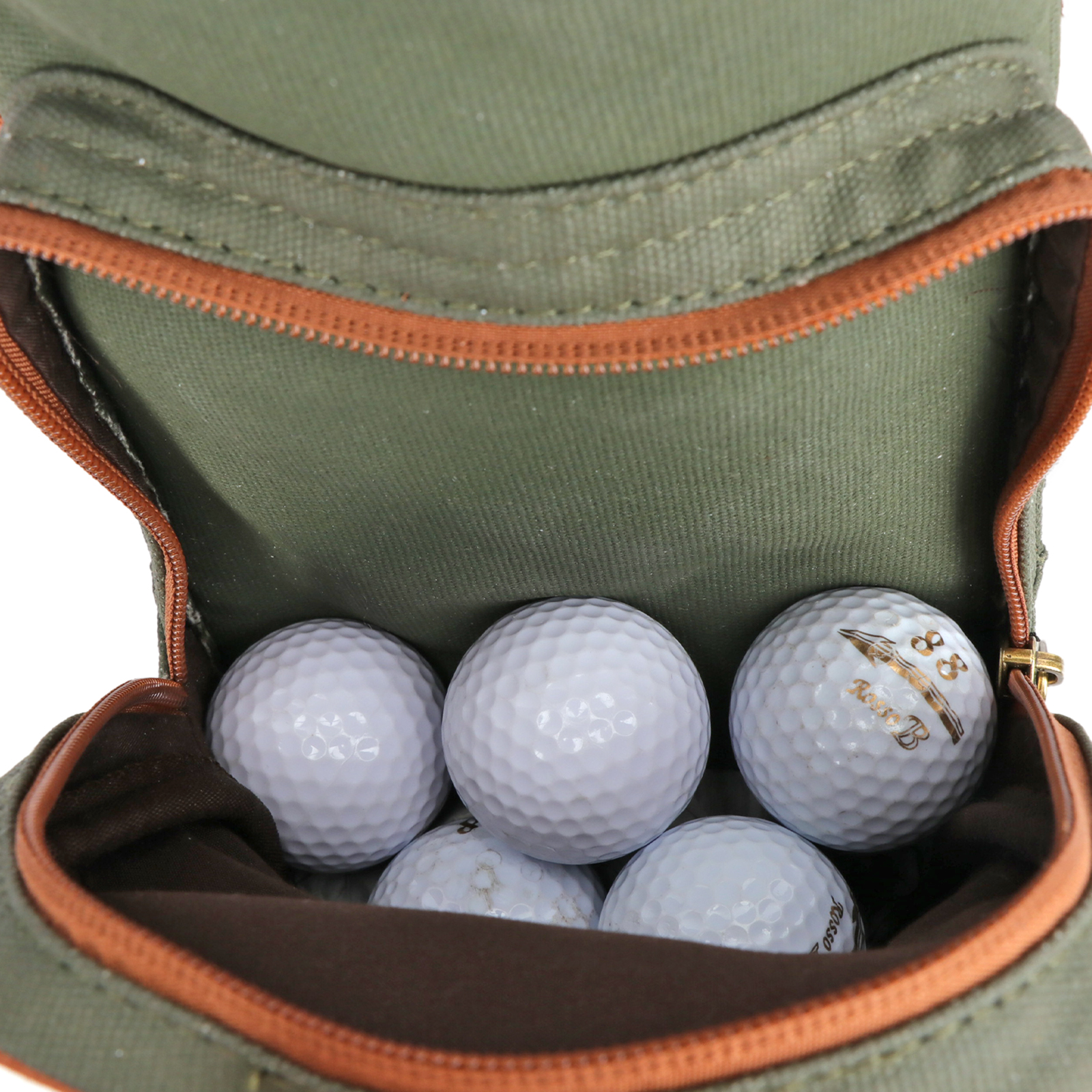 TOURBON Retro Canvas & Leather Golf Club Pencil Travel Bag