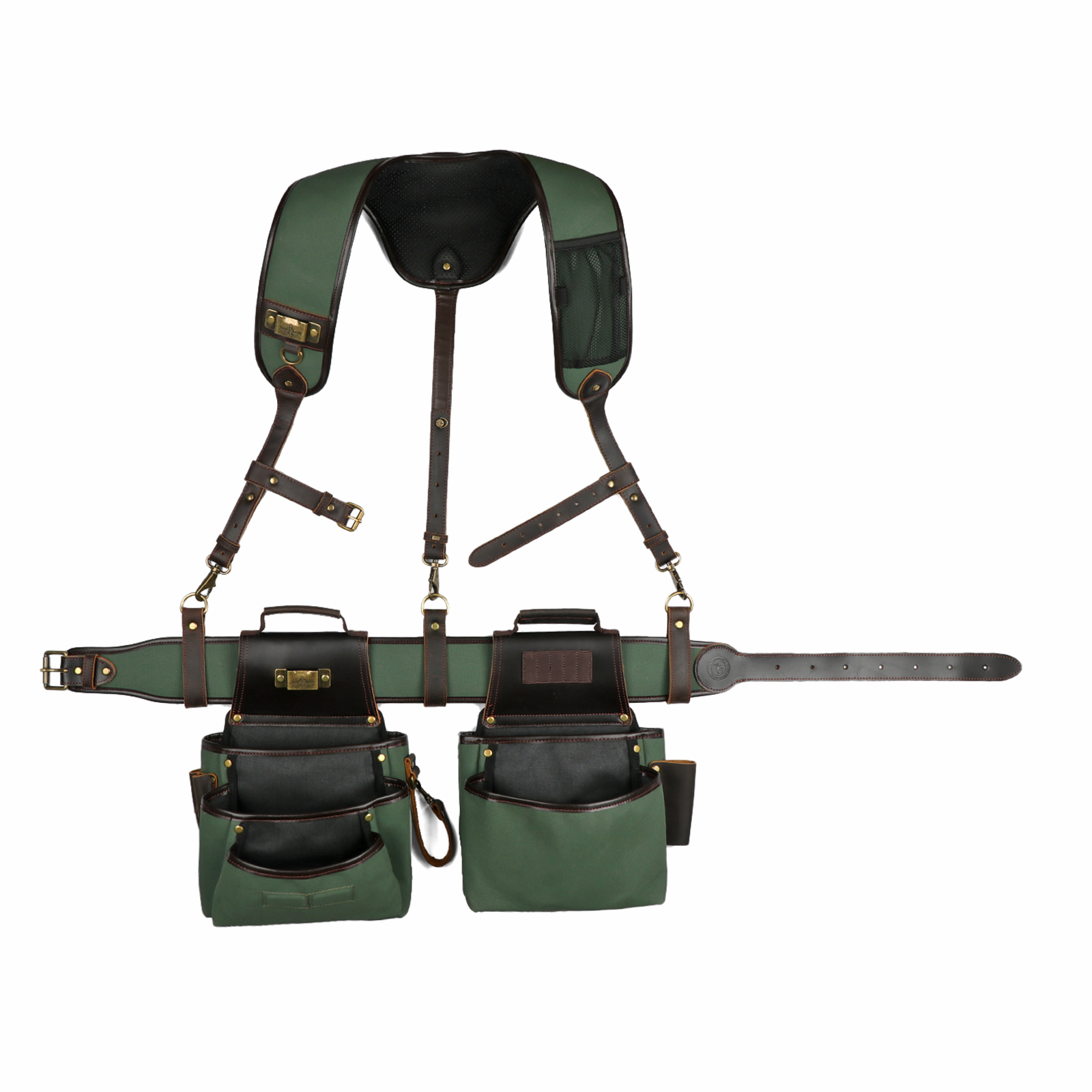 Tourbon Tool Belt Suspenders Heavy Duty 3 Points Padded Construction Work Pouch