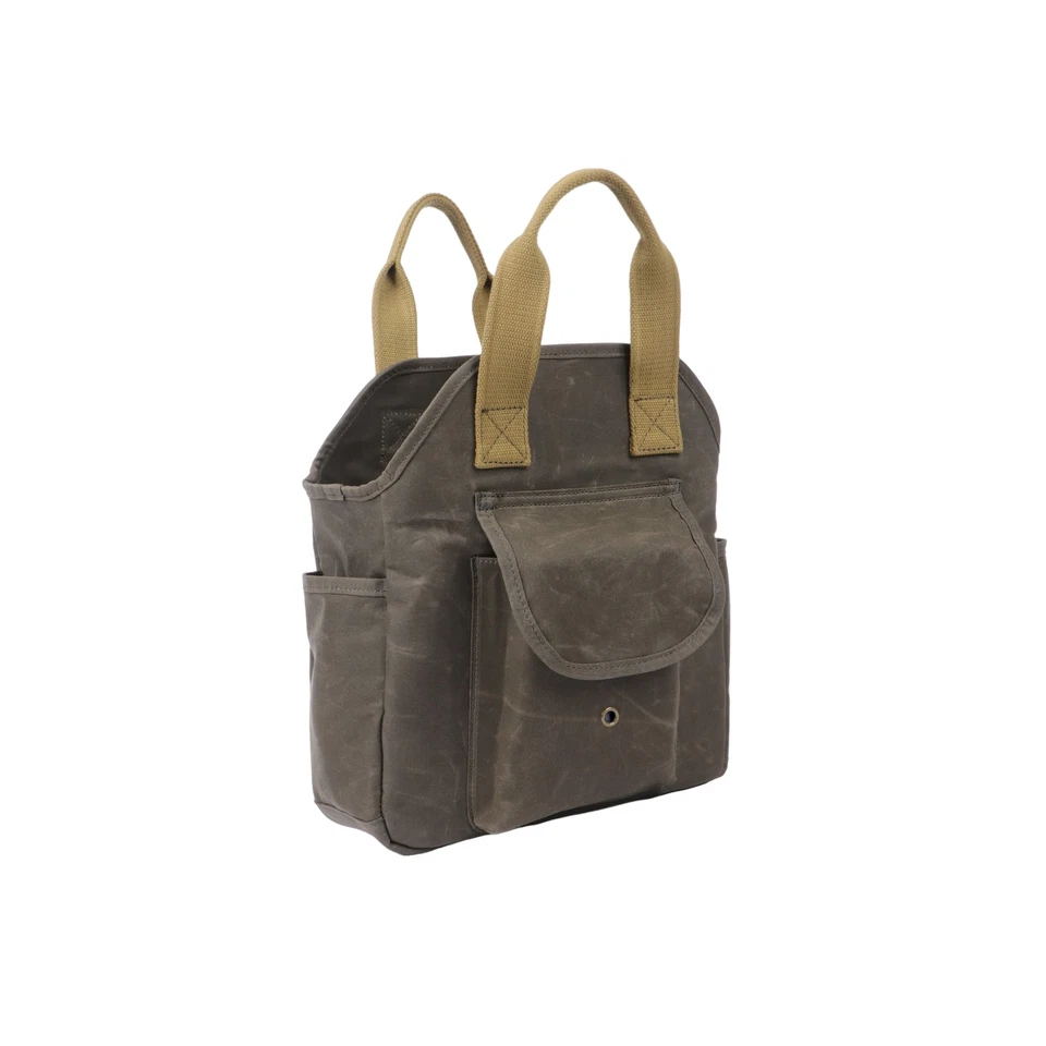 Tourbon Waxed Canvas Gardening Tools Storage Tote Bag