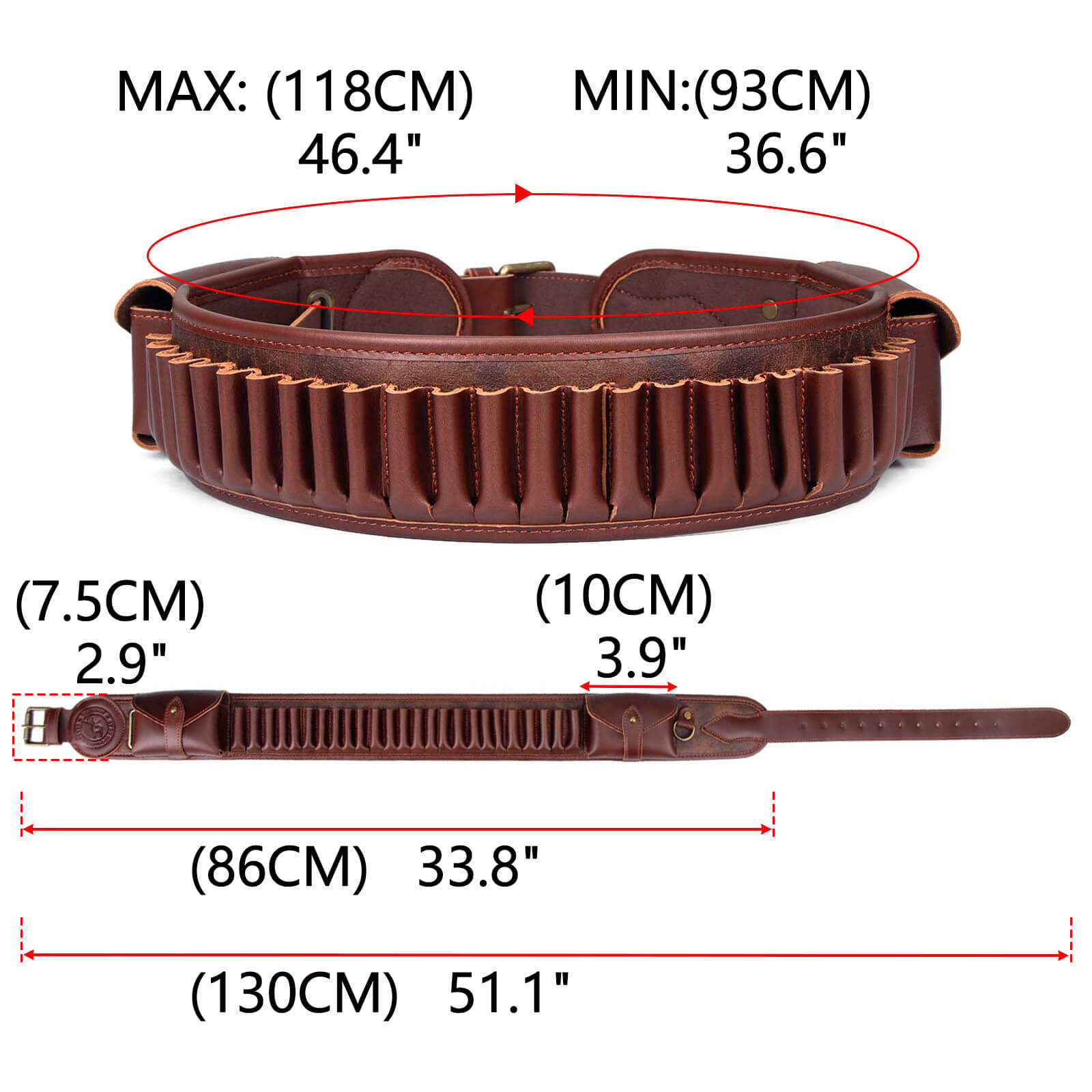 leather shell belt