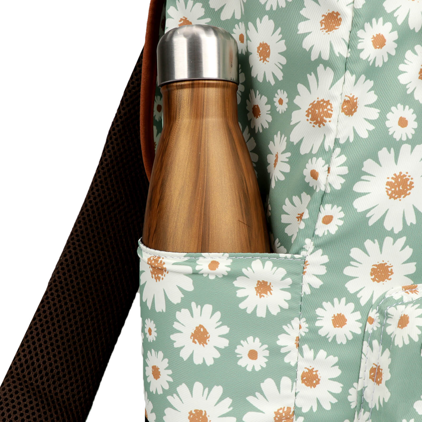 TOURBON Canvas Leather Backpack Pannier for Bicycle Rear Rack, 15 inches Laptop Bag