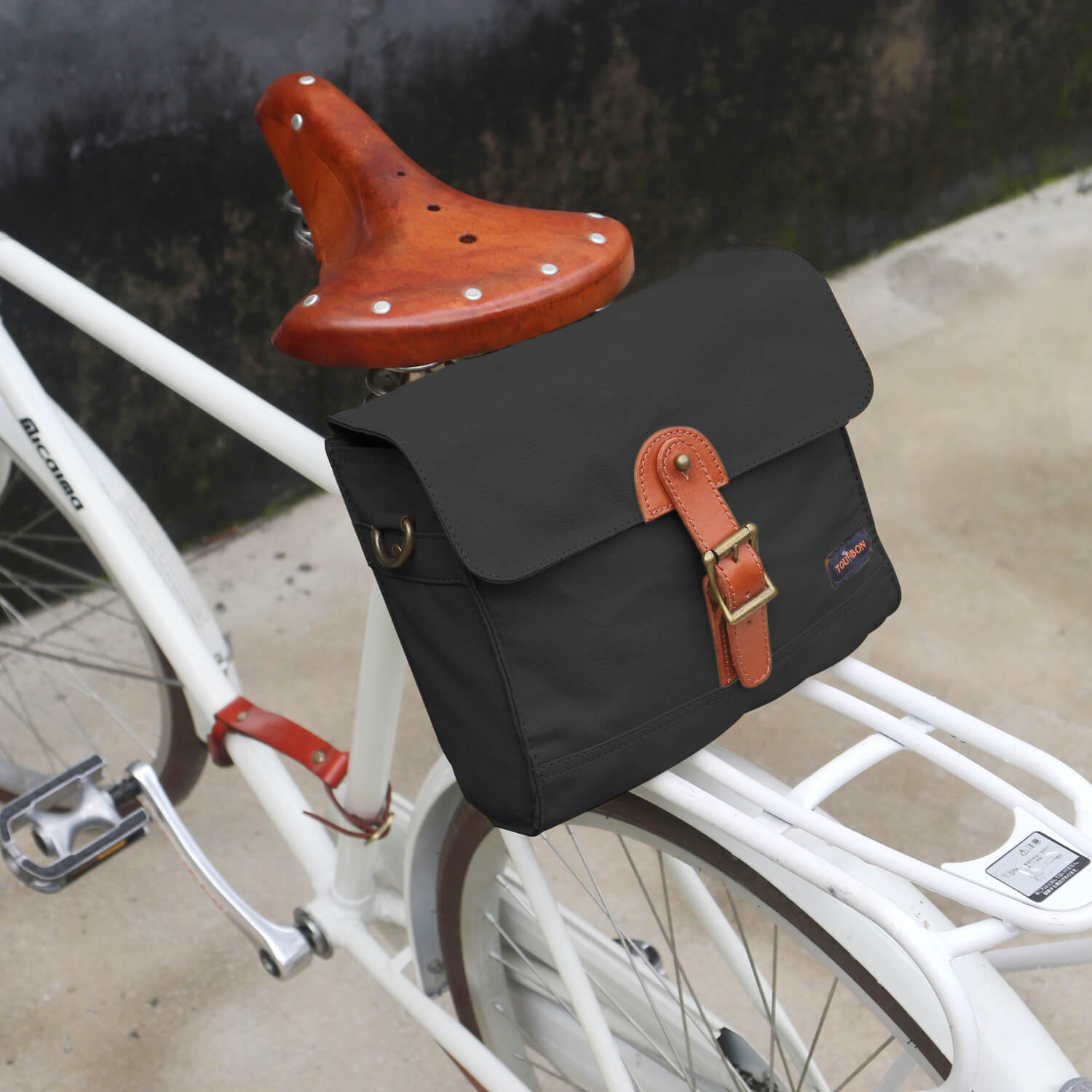 TOURBON Bike Handlebar Bag Bicycle Saddlebags Shoulder Messenger Bags