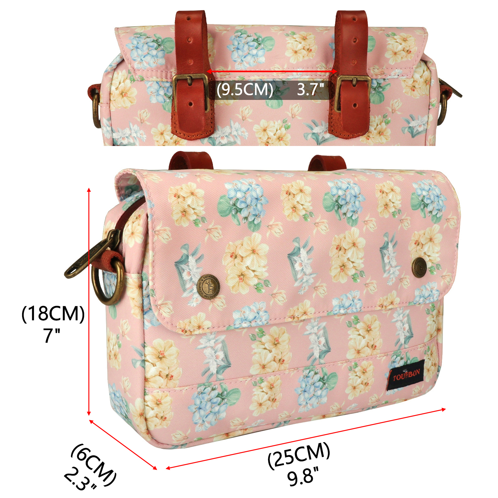 Tourbon Front Handlebar Bike Bag Cycling Frame Pouch