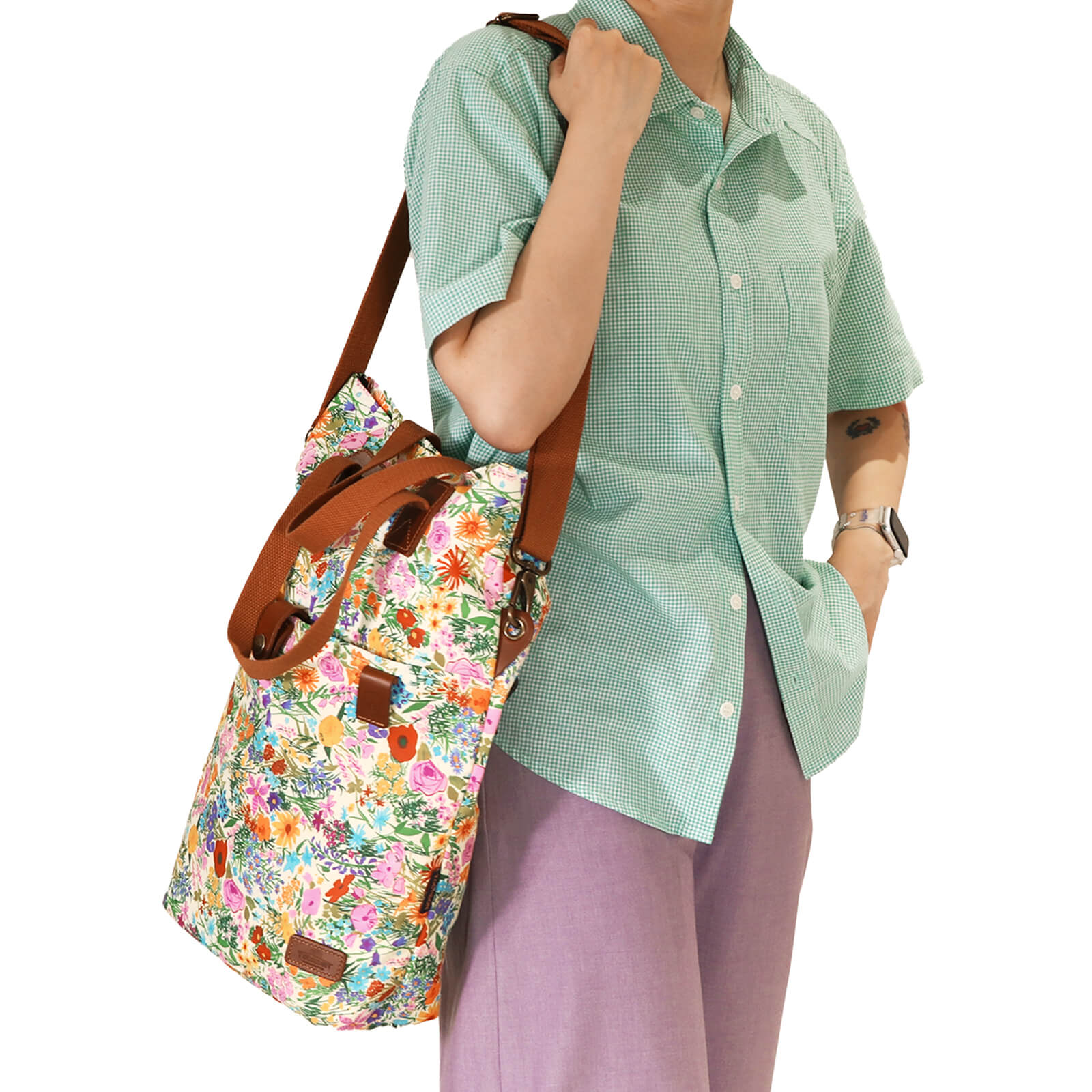 TOURBON Canvas Waterproof Bike Bicycle Rear Pannier Bag