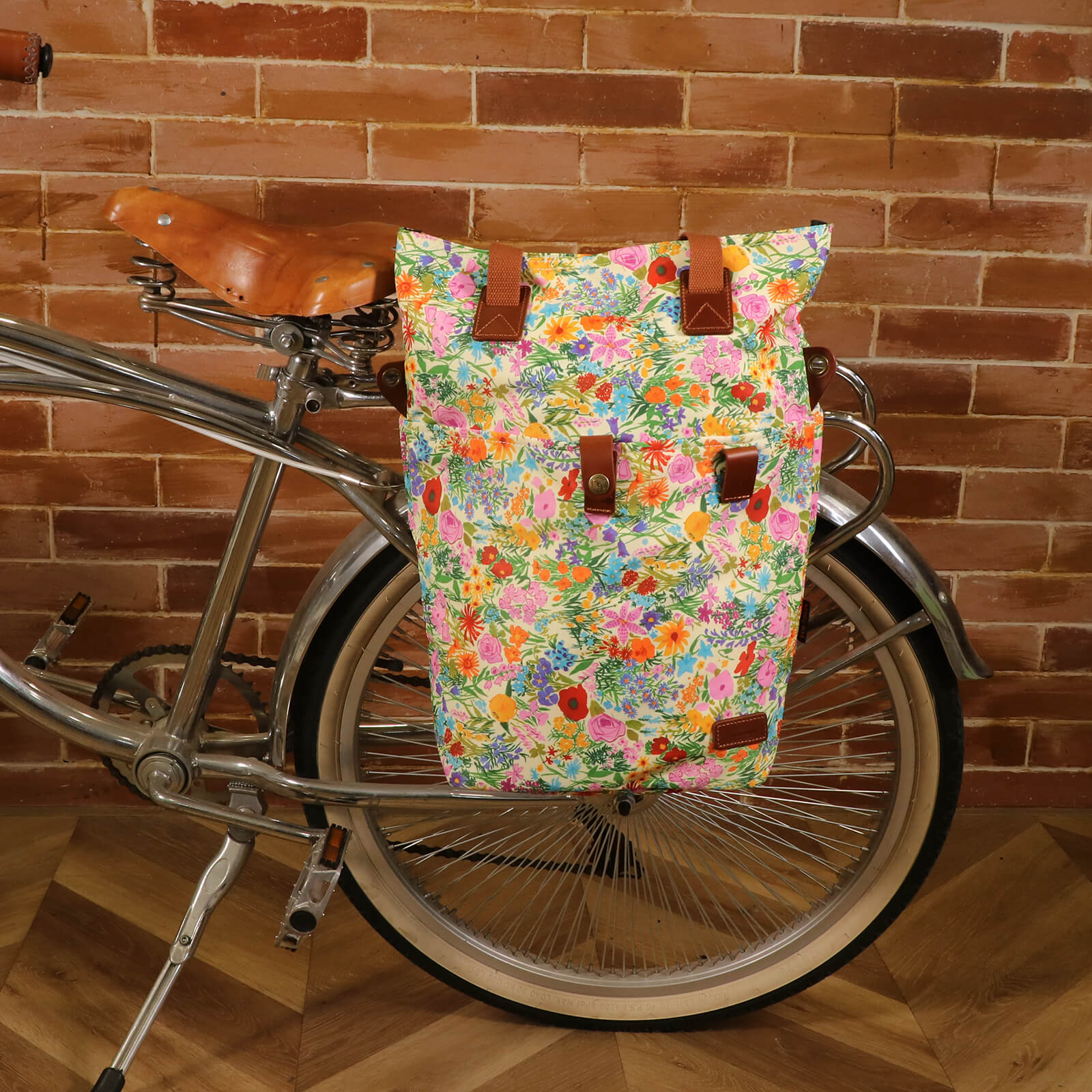 TOURBON Canvas Waterproof Bike Bicycle Rear Pannier Bag