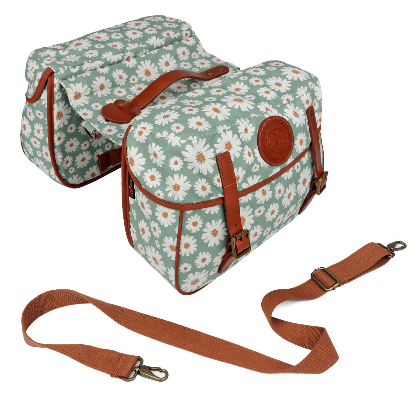 TOURBON Waterproof Canvas Bicycle Double Panniers Bag 