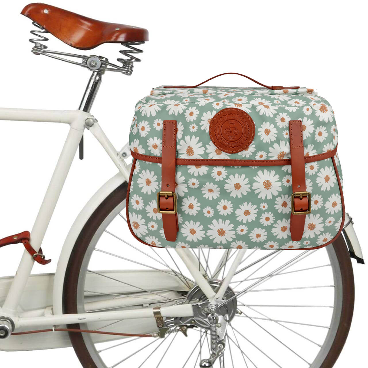 TOURBON Waterproof Canvas Bicycle Double Panniers Bag 