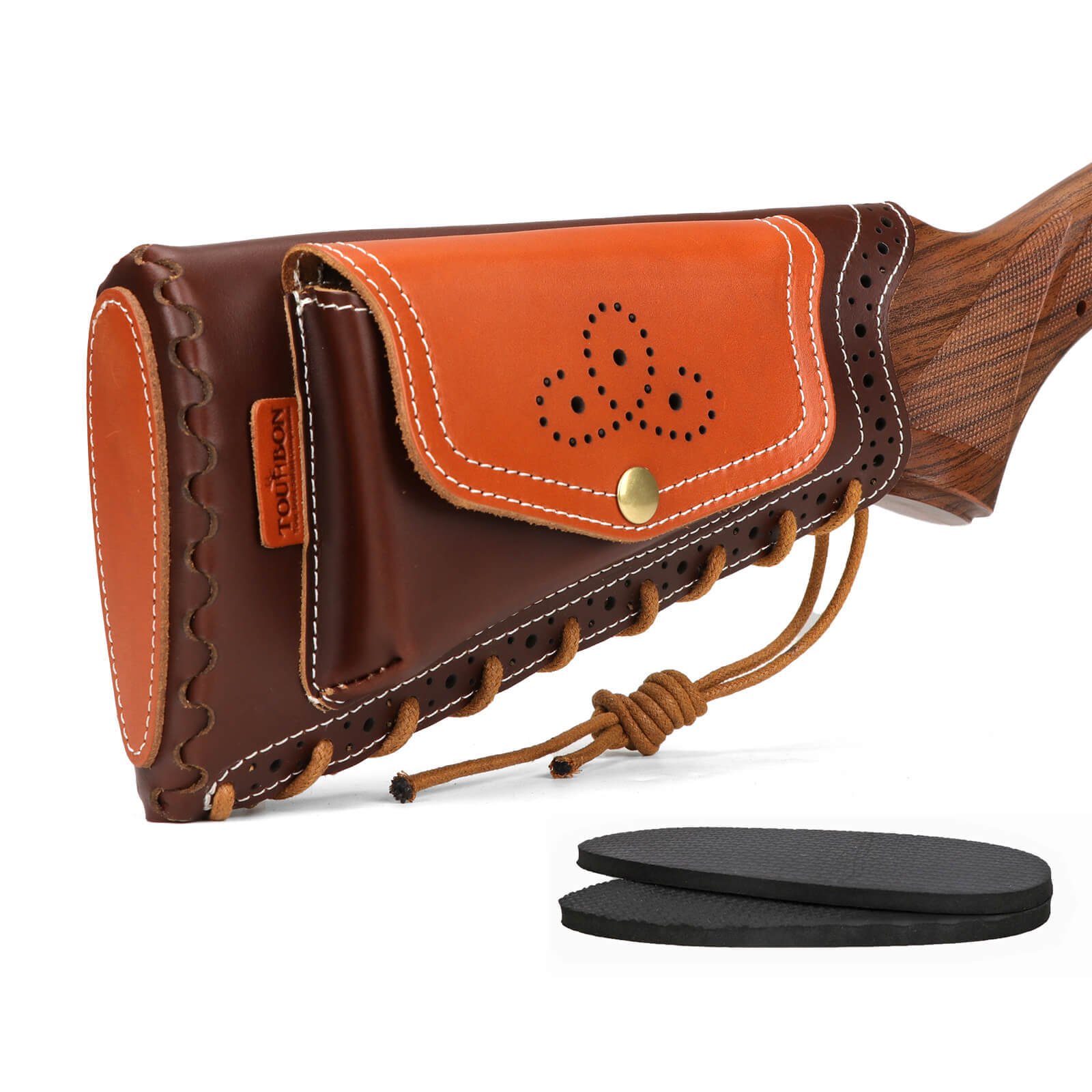 TOURBON Leather Recoil Pad Buttstock Cheek Rest