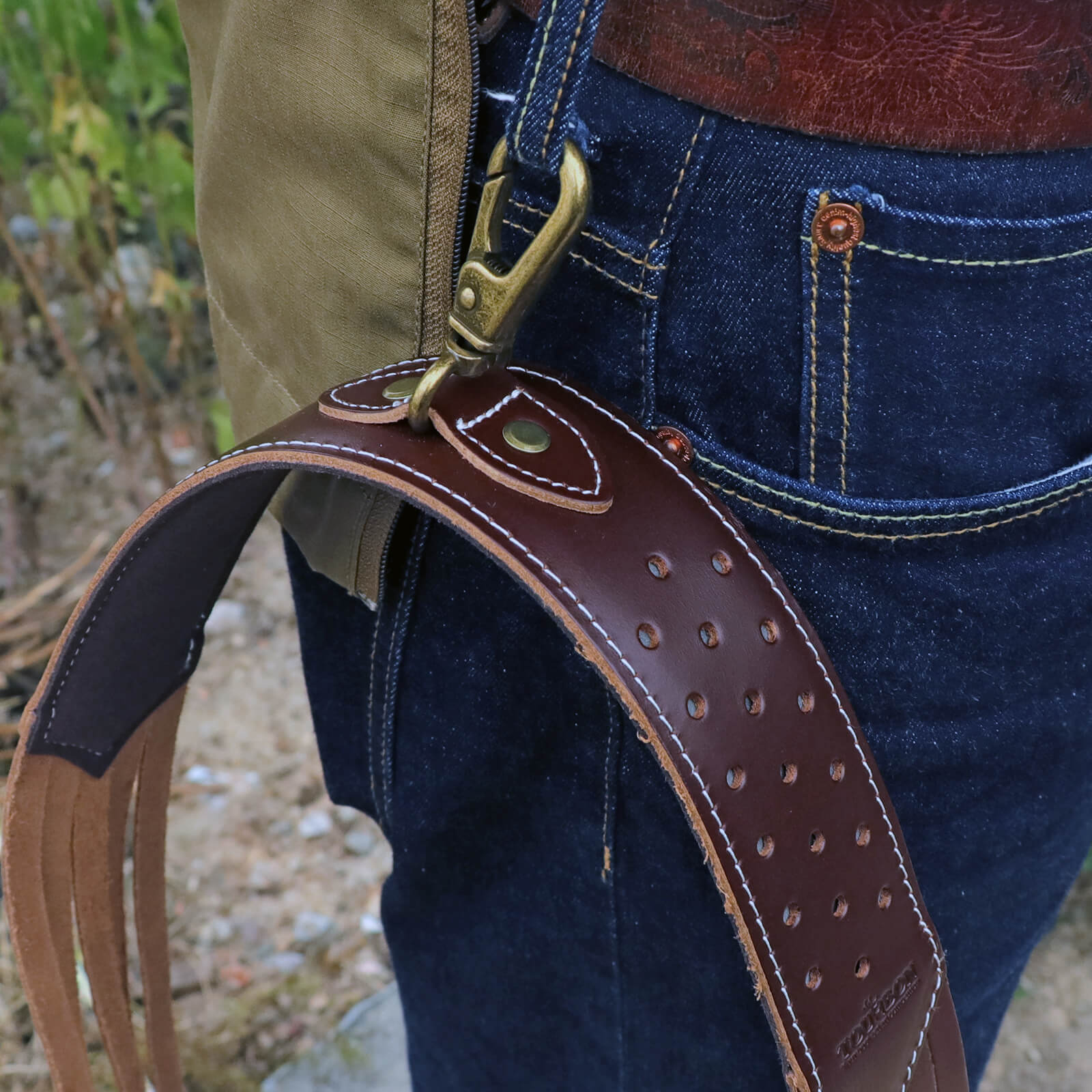 TOURBON Hunting Leather Bird Duck Strap Game Carrier 