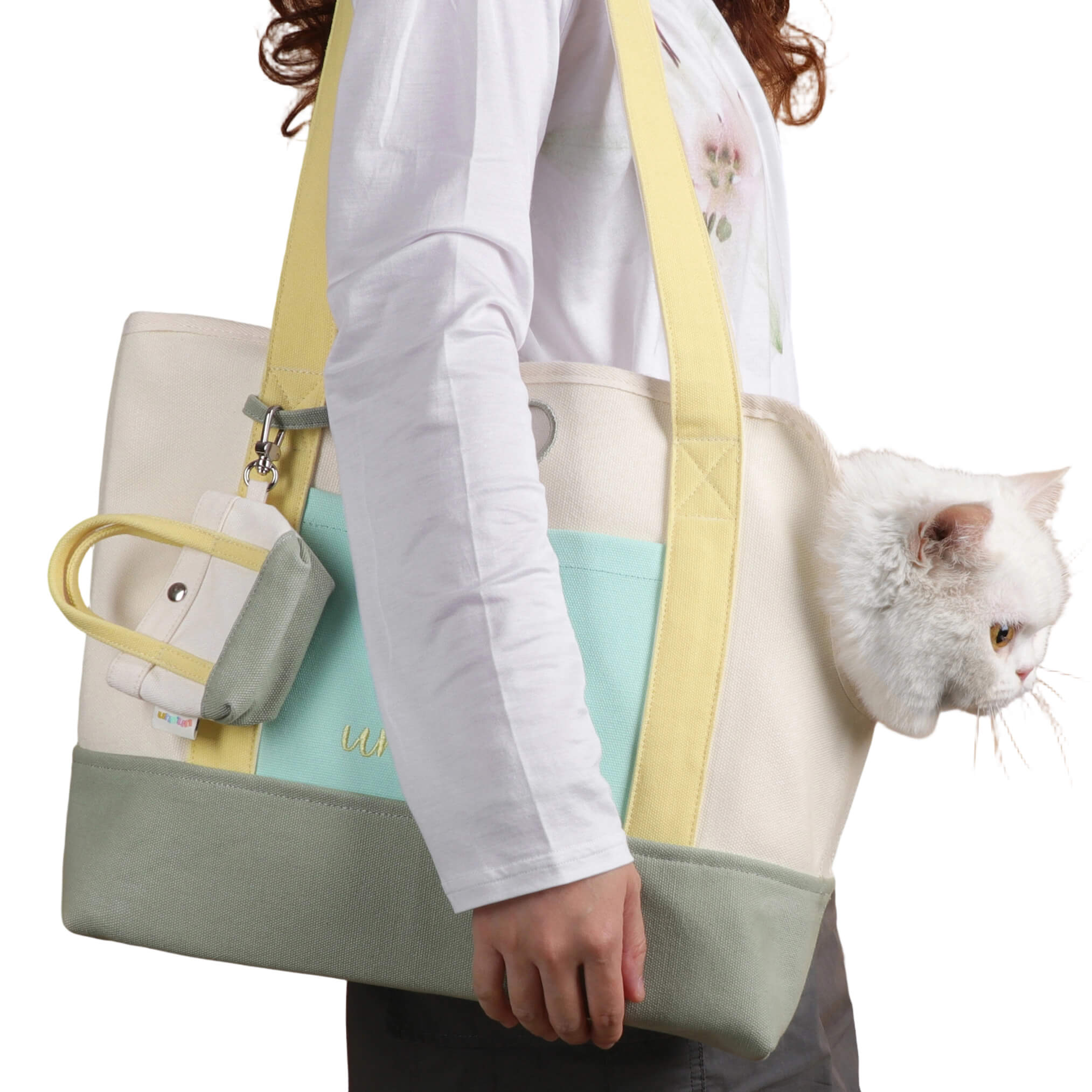 Canvas Pet Carrier Tote Bag for Small Dogs & Cats