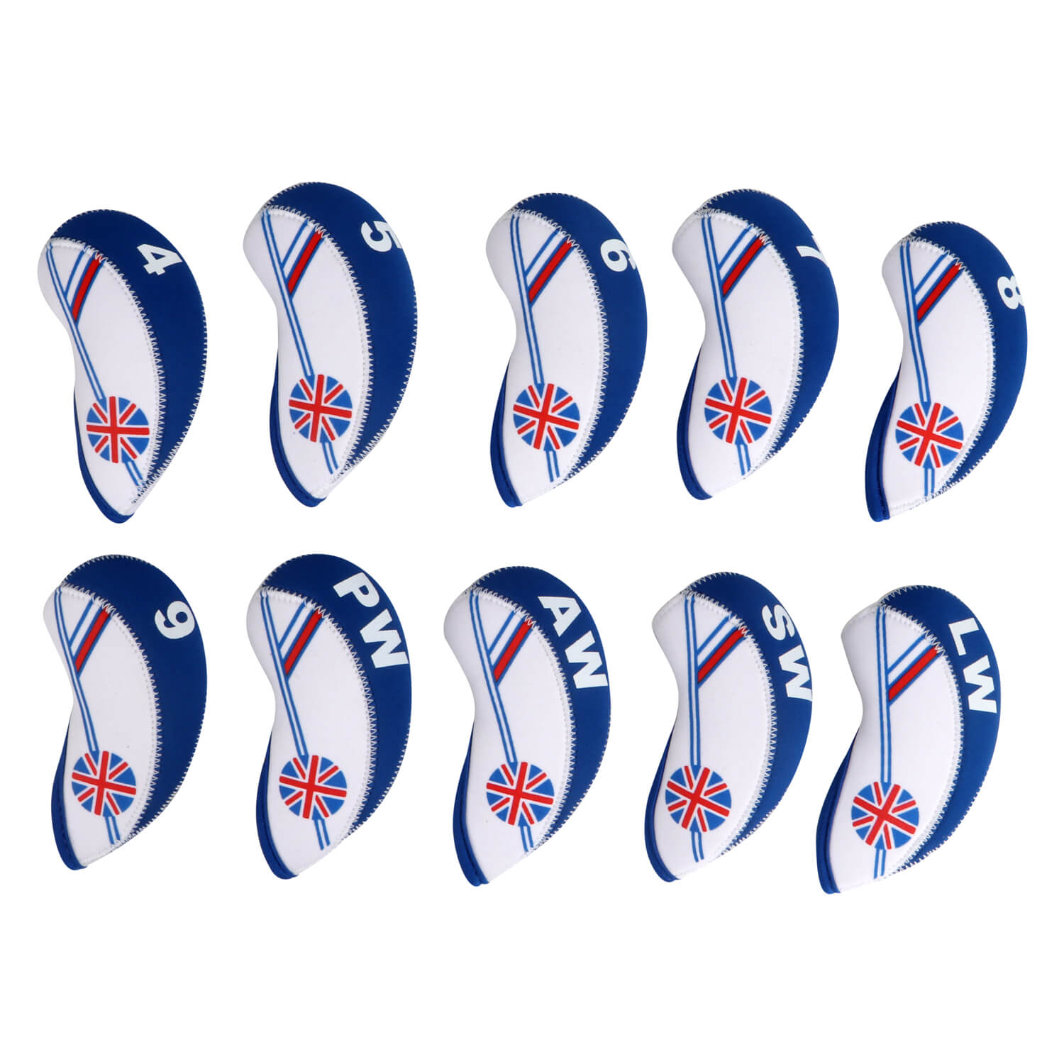 TOURBON Neoprene Golf Club Iron Head covers