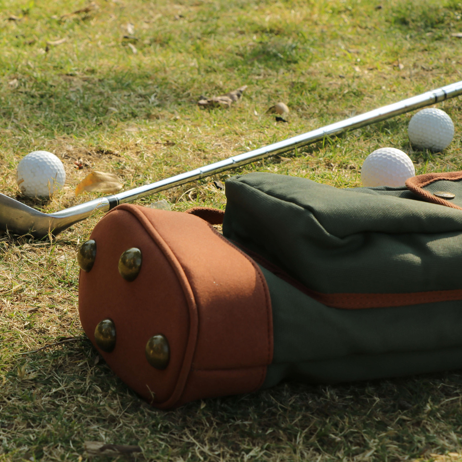 TOURBON Canvas Lightweight Sunday Golf Bag