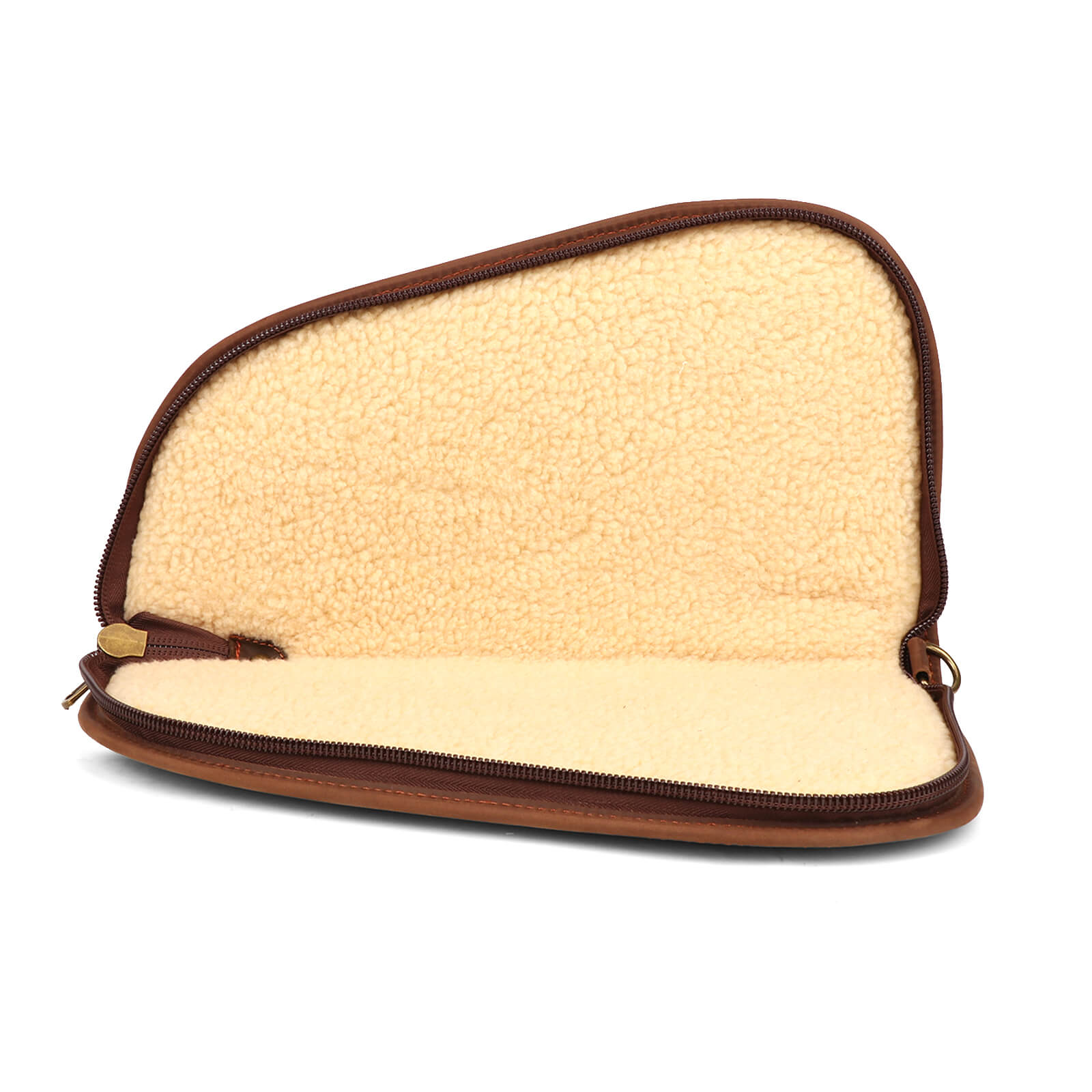 TOURBON Genuine Leather Hunting Bag Fleece Lined Brown