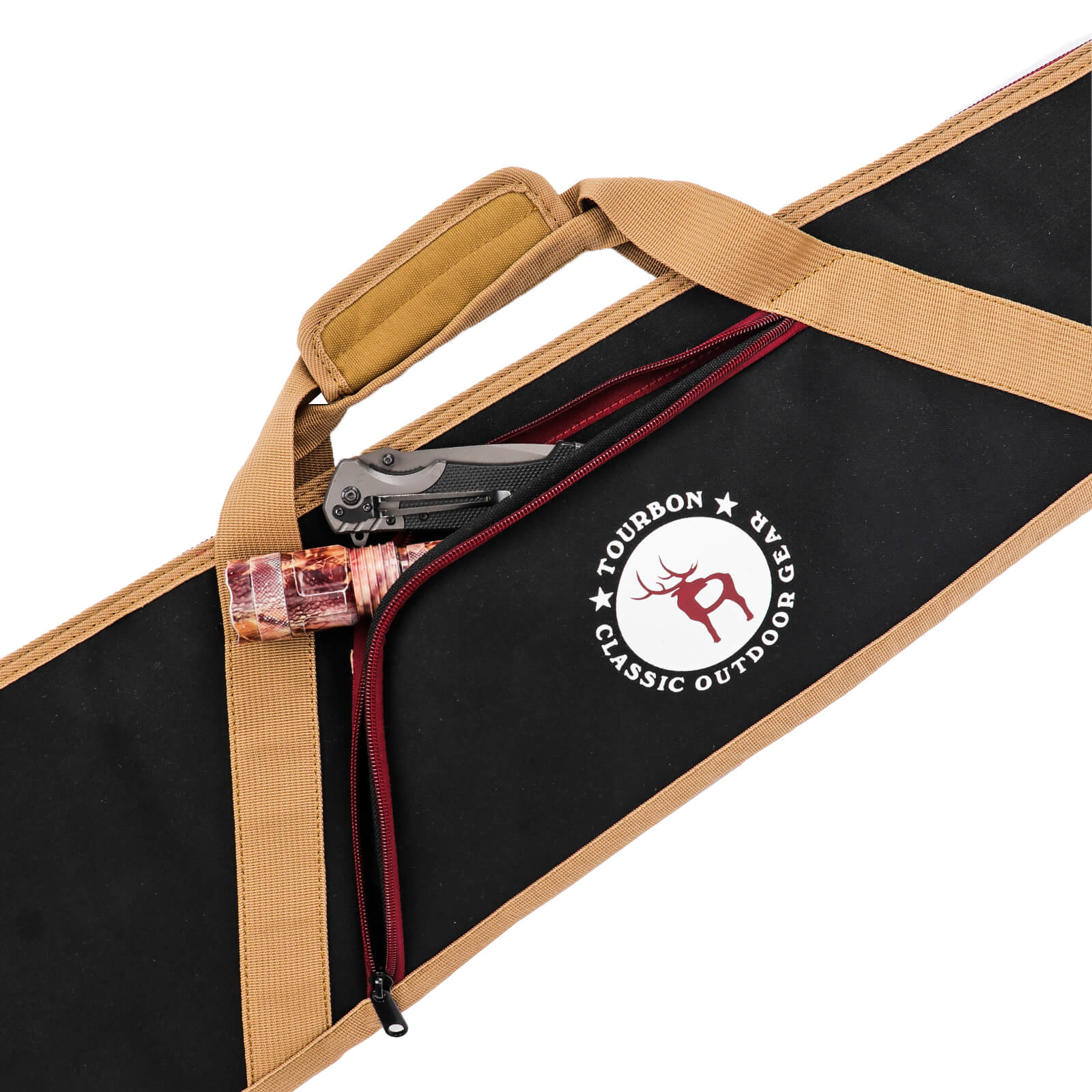 TOURBON Nylon Hutning Case Soft with Pocket Black