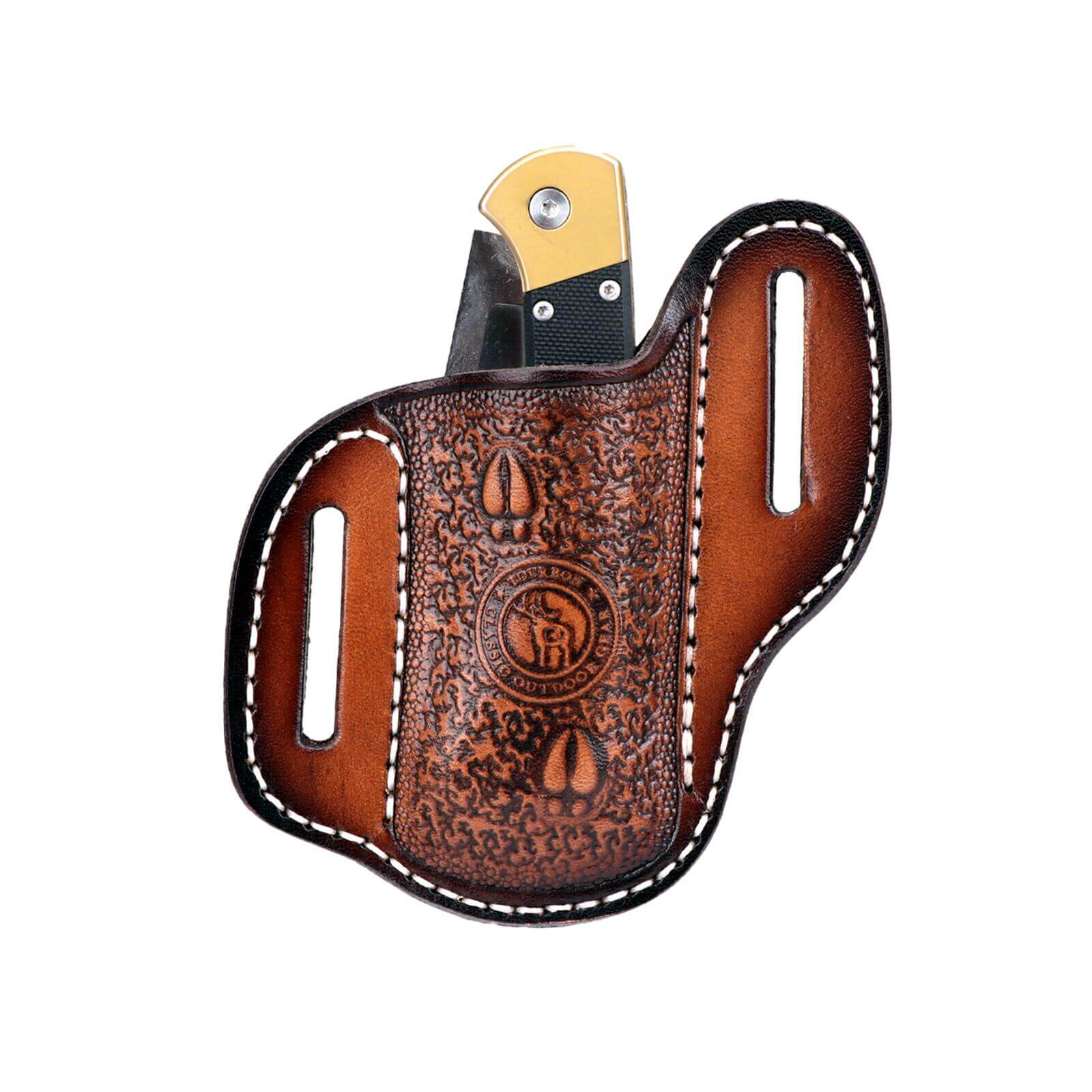 TOURBON Pocket Folding Knife Sheath 1.9" Large Diameter Open