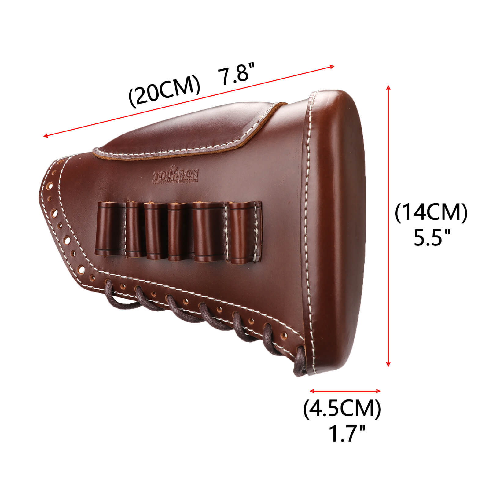 TOURBON Leather Butt Stock Protector Slip-on Recoil Pad For Henry Rifle Hunting, Brown