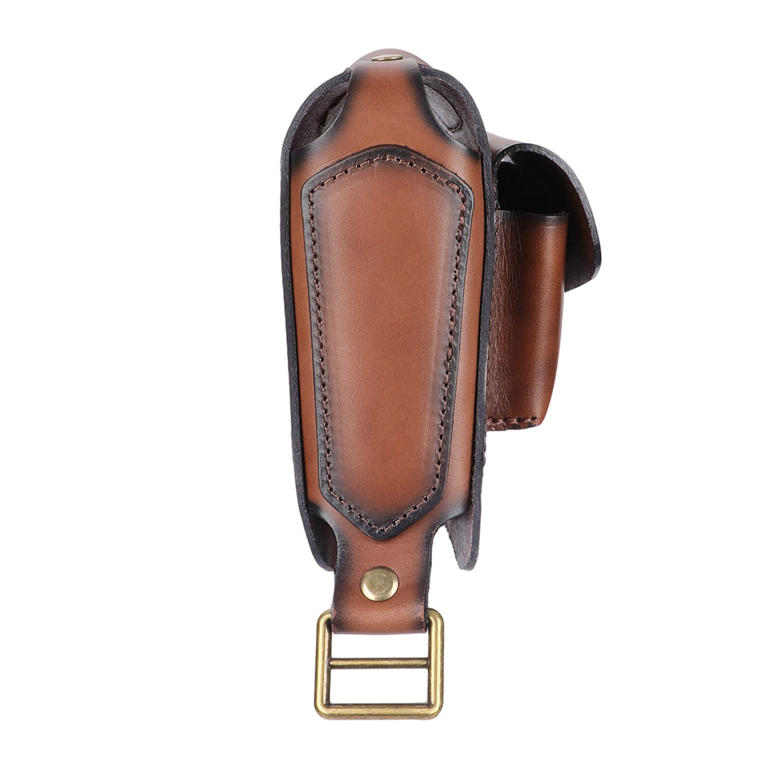 TOURBON Vintage Leather No Drill Cheek Rest with Pouch