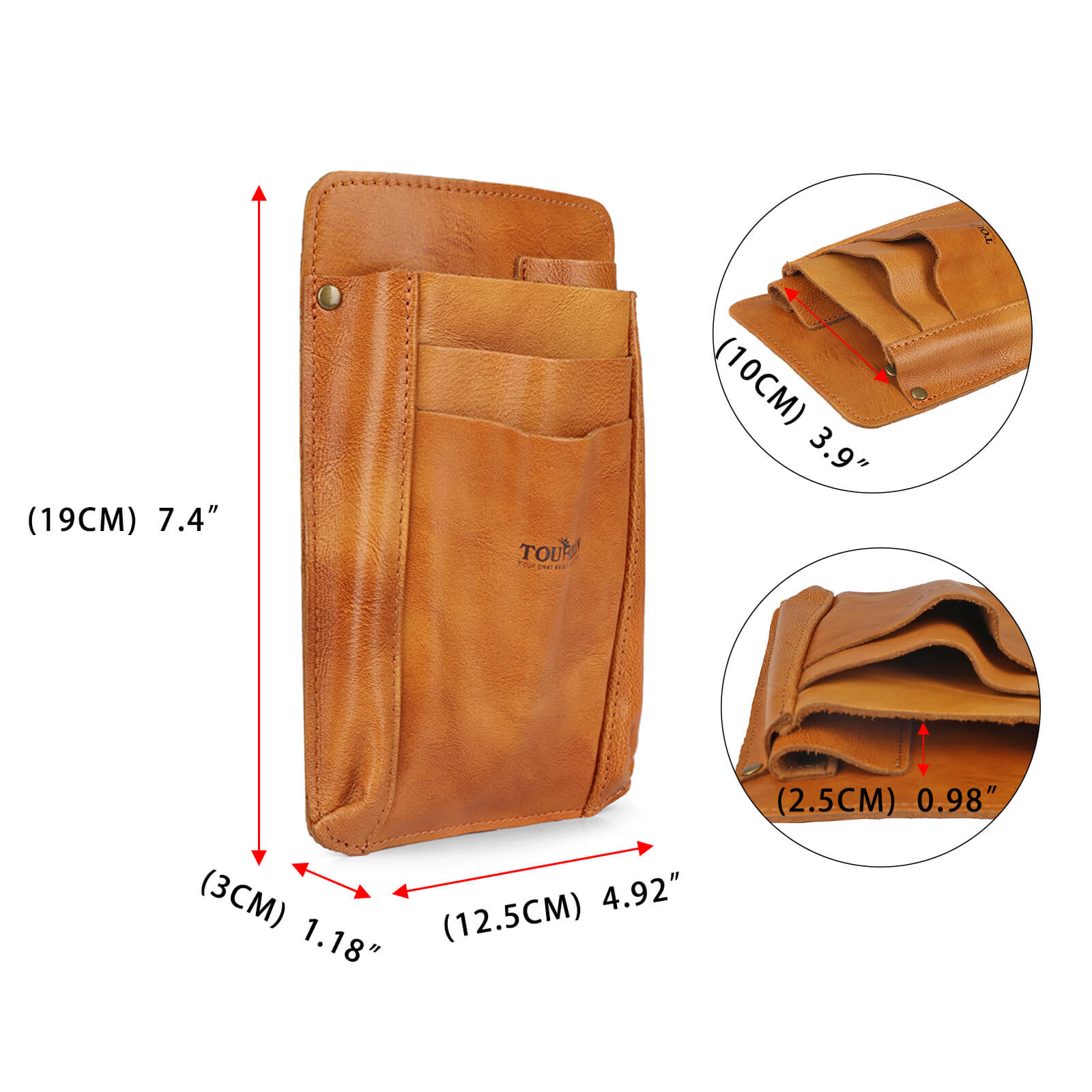 Tourbon Leather Florist Tool Waist Pouch Belt Garden Shoulder Crossbody Tools Bag