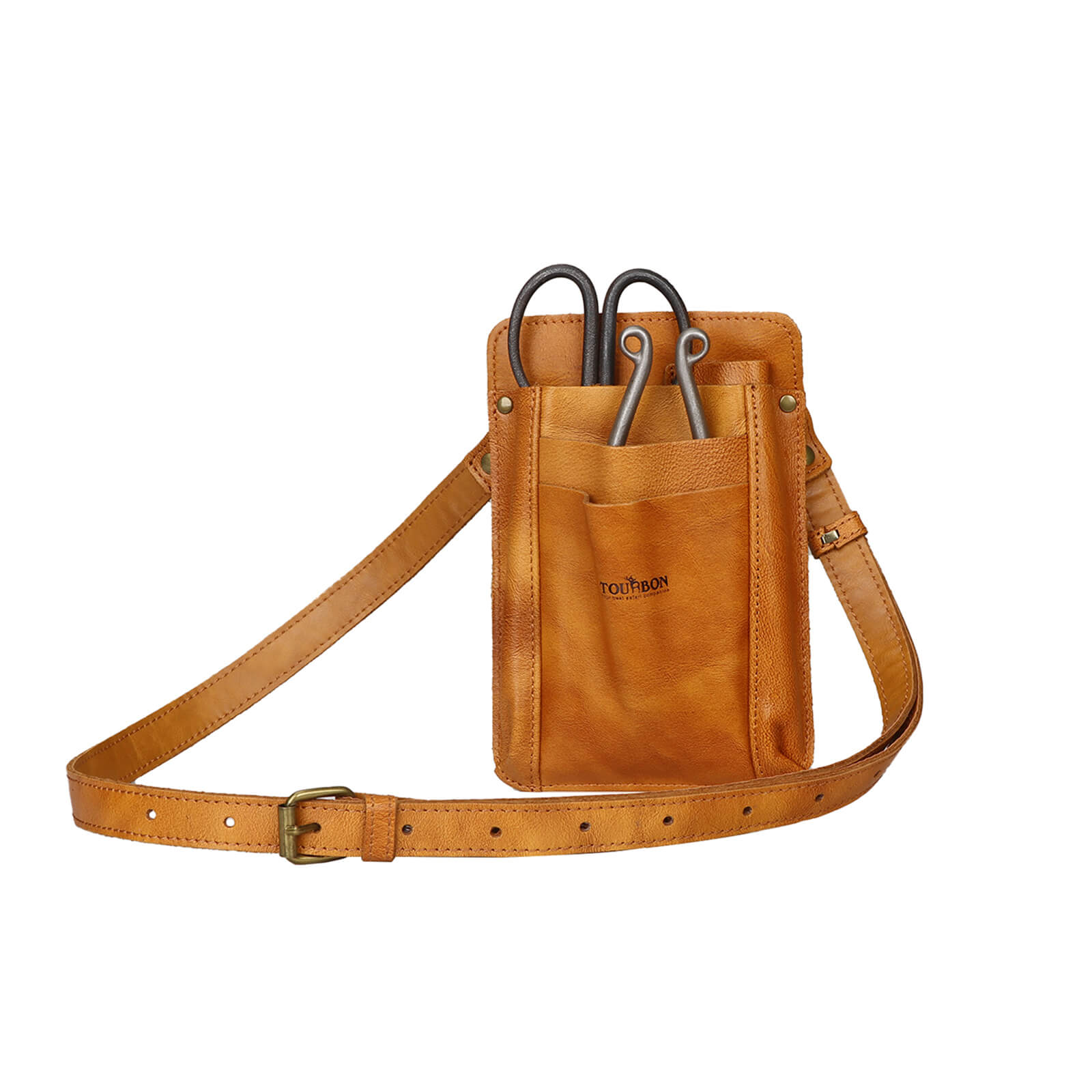 Tourbon Leather Florist Tool Waist Pouch Belt Garden Shoulder Crossbody Tools Bag