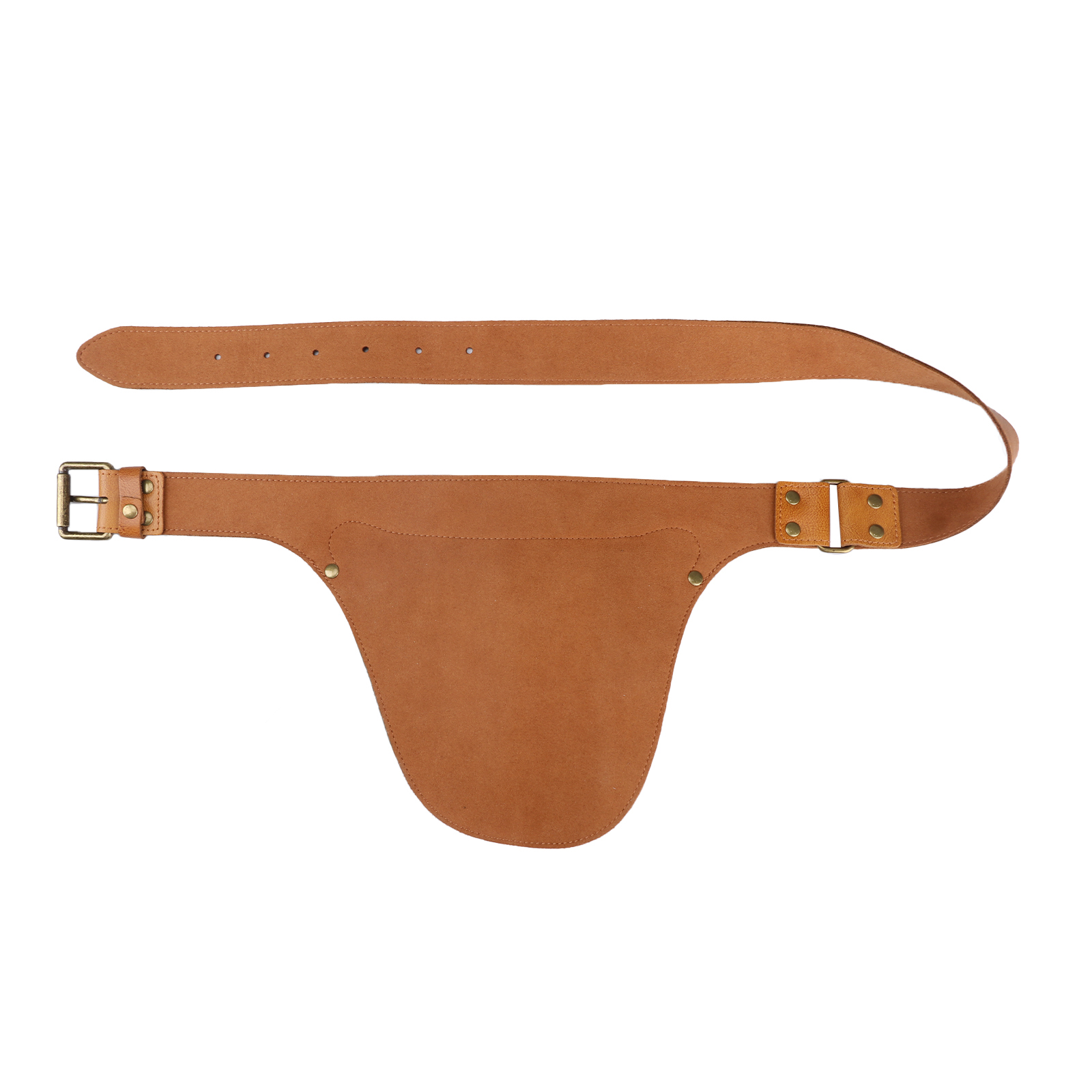 thumbnail image 2 of TOURBON Vintage Leather Garden Tools Carry Holster – Workshop Florist Belt Pouch, Brown, Adjustable 2 of 5
