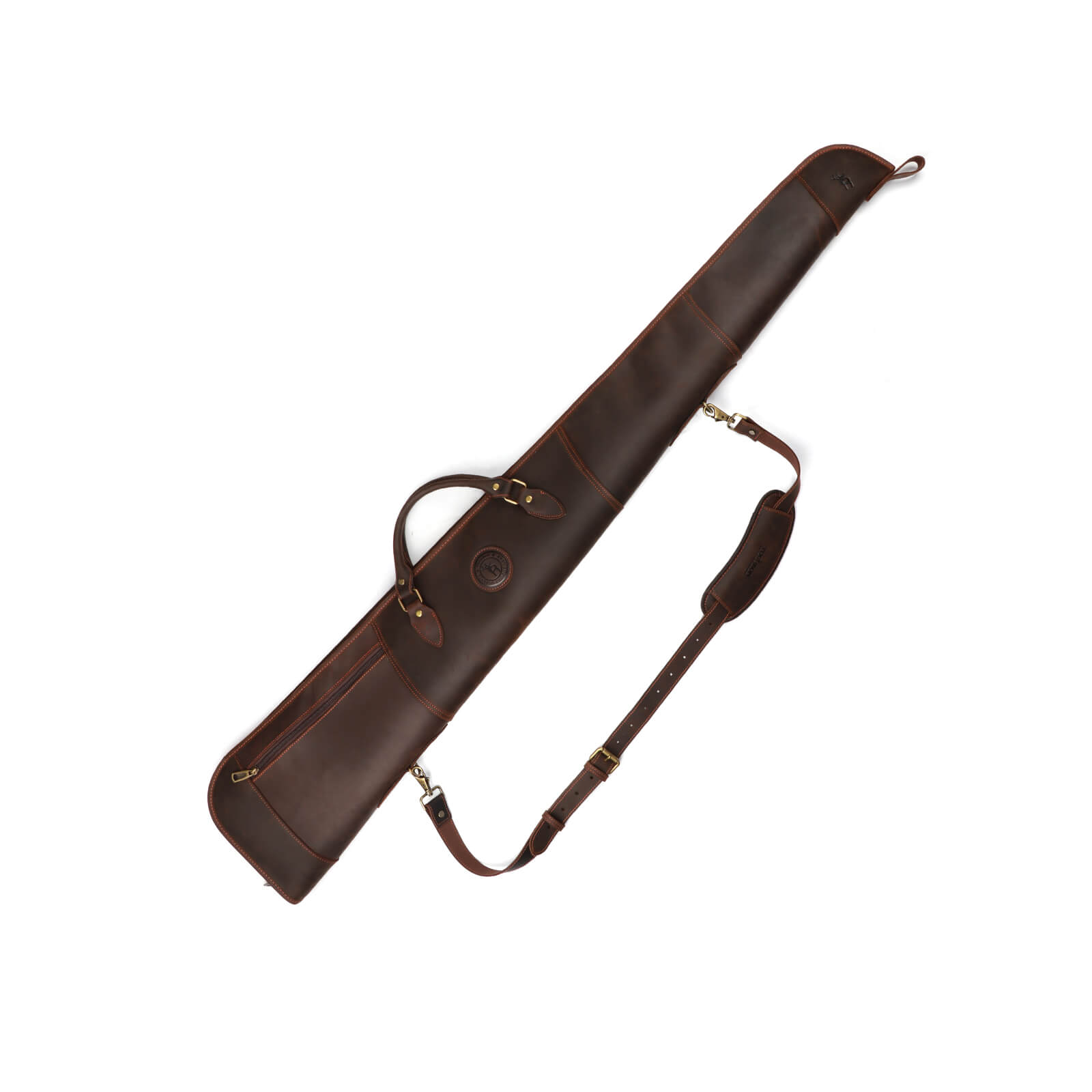 TOURBON Vintage Genuine Leather Hunting Bag