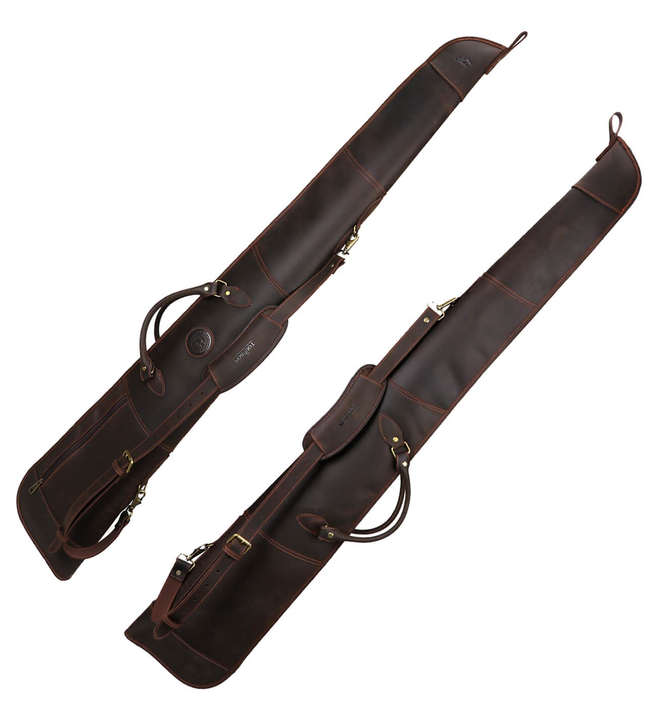 TOURBON Vintage Genuine Leather Hunting Bag