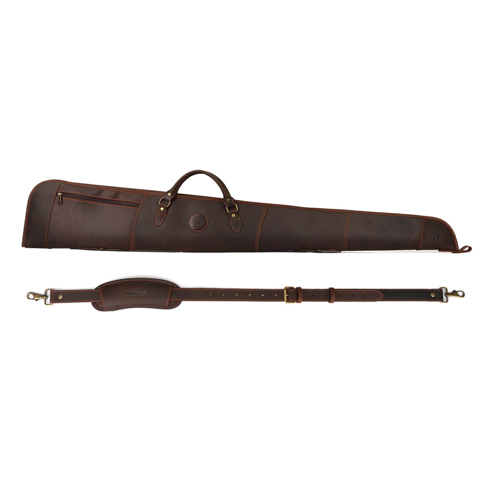 TOURBON Vintage Genuine Leather Hunting Bag