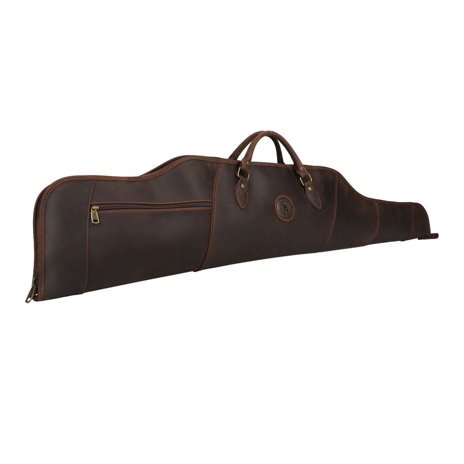 TOURBON Vintage Genuine Leather Hunting Bag