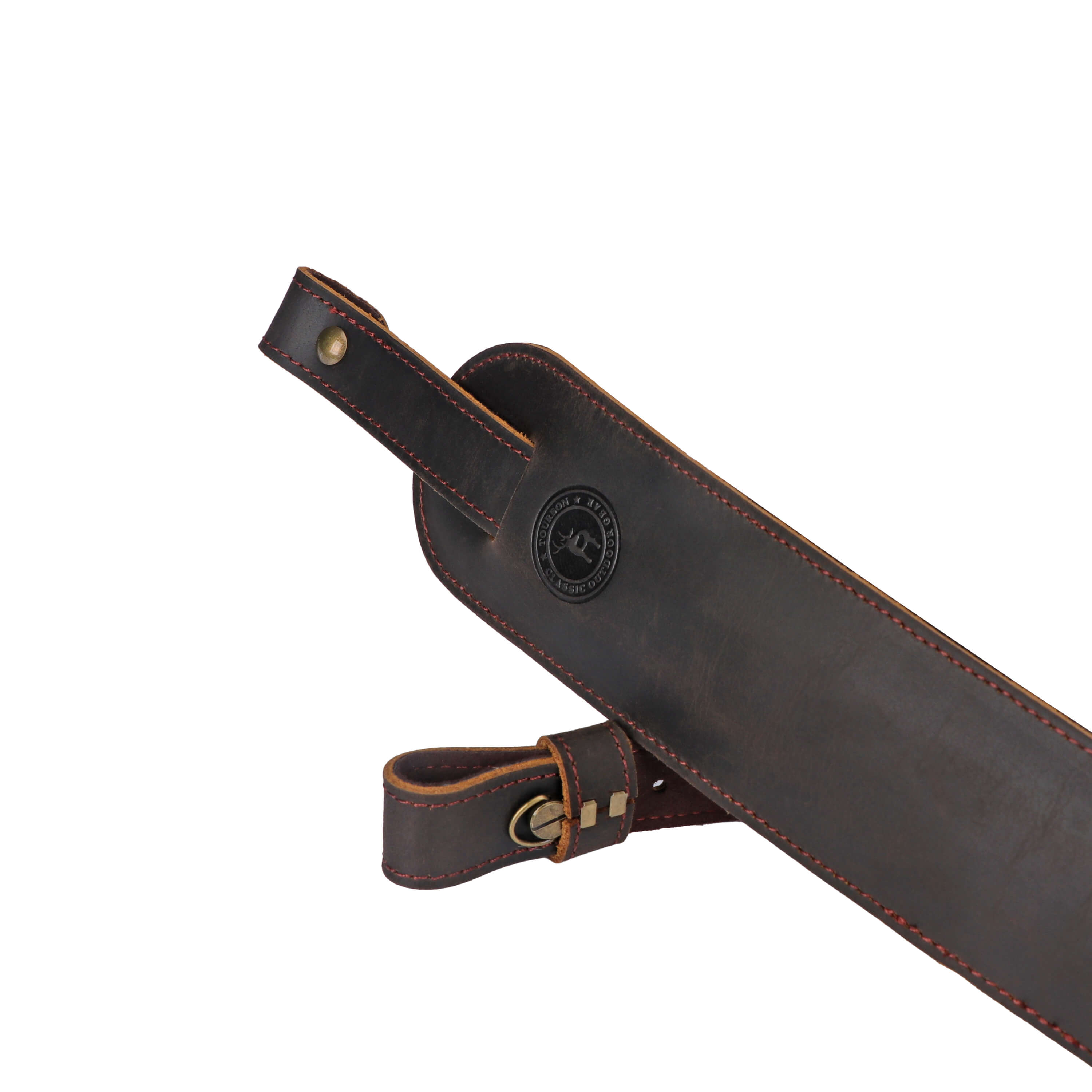 TOURBON Leather Hunting Sling Adjustable Wide Shoulder Pad 43"