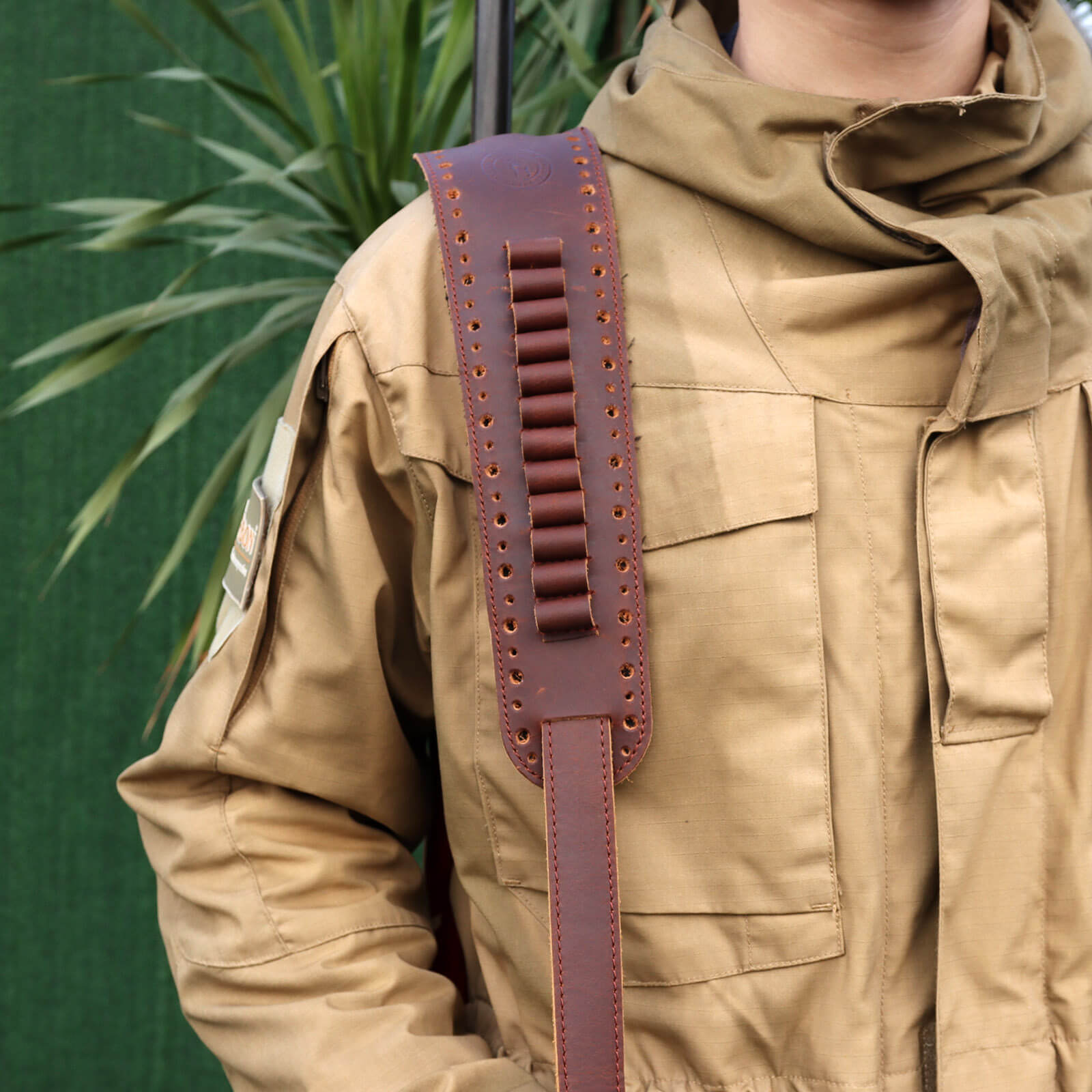 TOURBON Genuine Hunting Leather Sling Soft Padded 